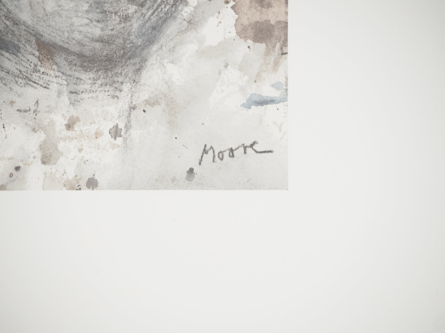 Henry MOORE : Jeune fille pensive - Lithographie signée