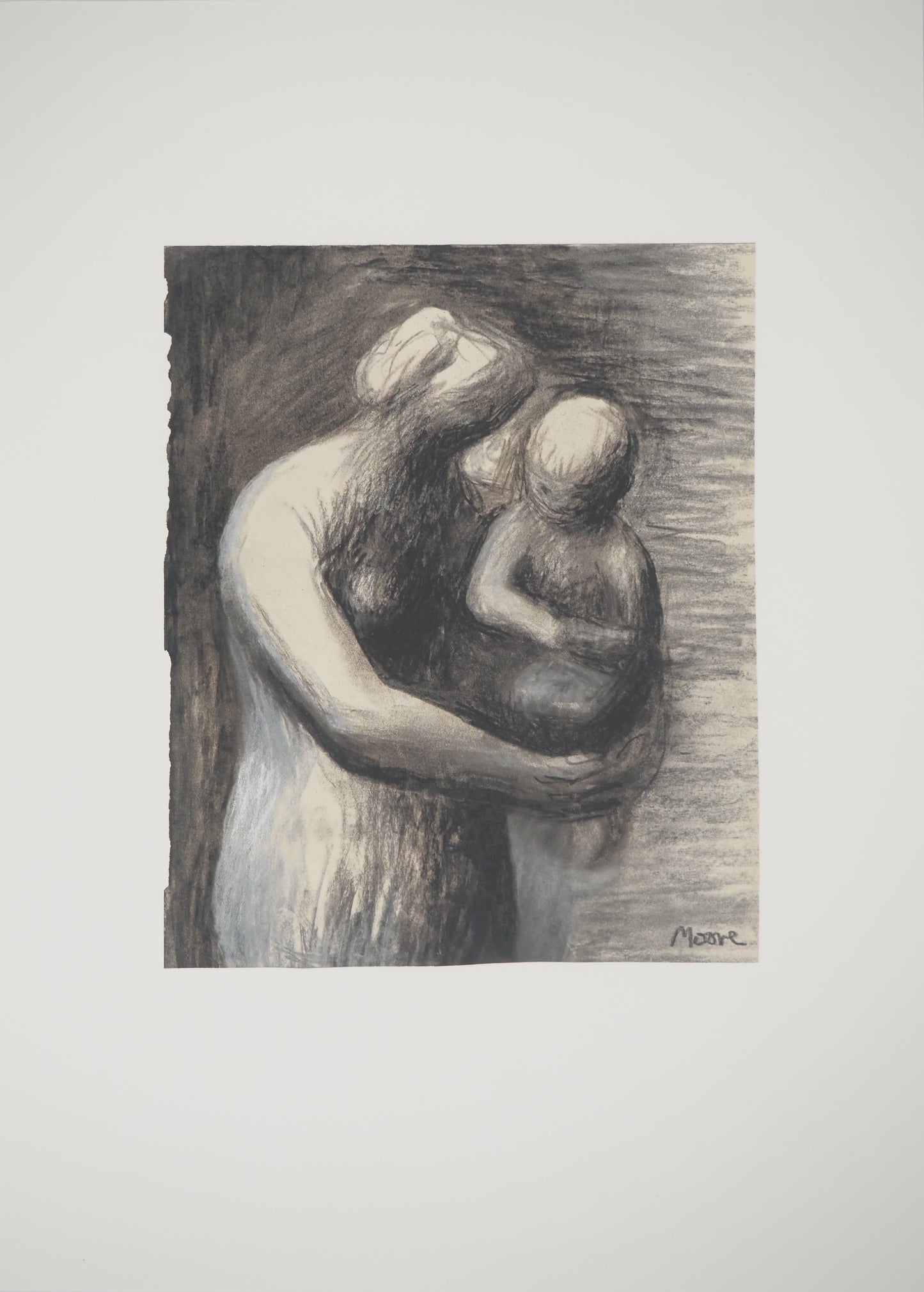 Henry MOORE : L'étreinte - Lithographie signée