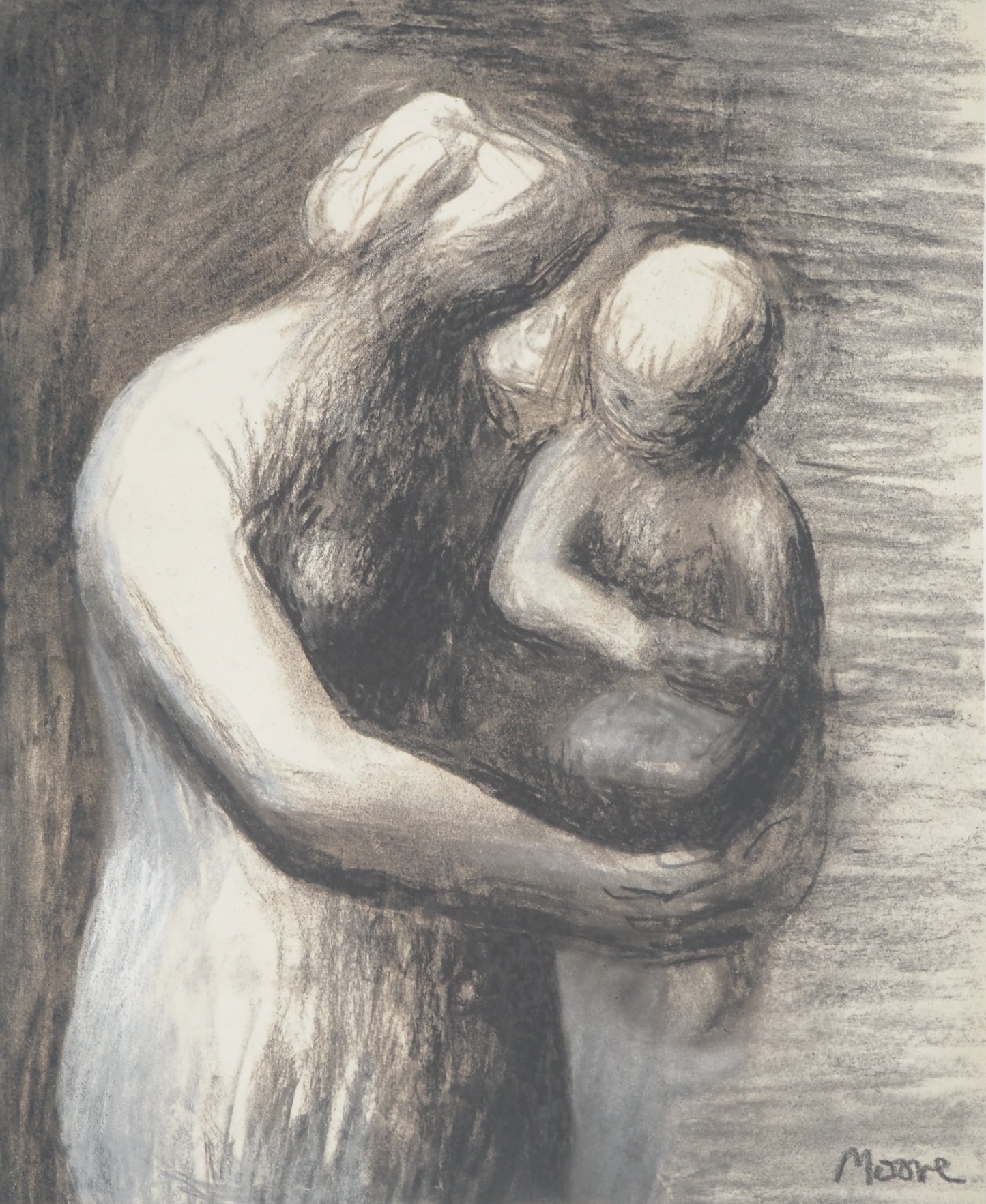 Henry MOORE : L'étreinte - Lithographie signée