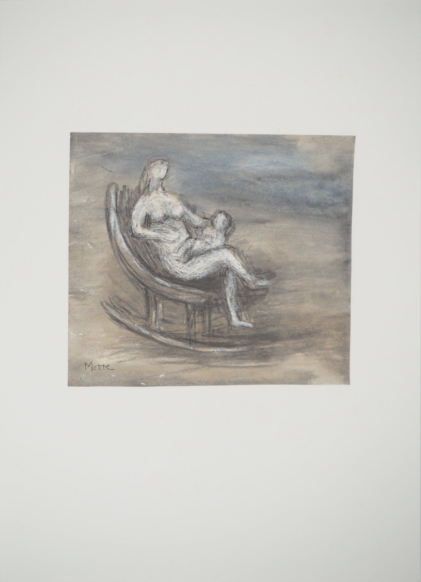 Henry MOORE : Le Rocking-Chair - Lithographie signée