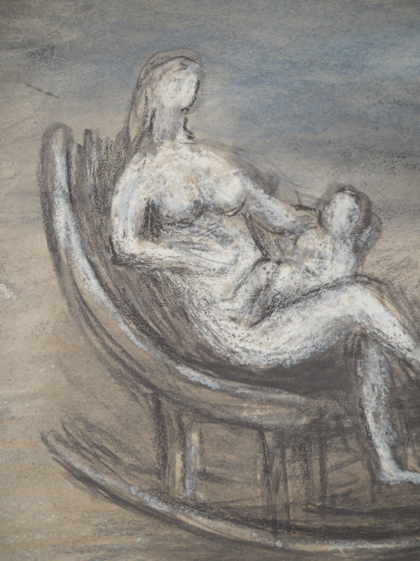 Henry MOORE : Le Rocking-Chair - Lithographie signée
