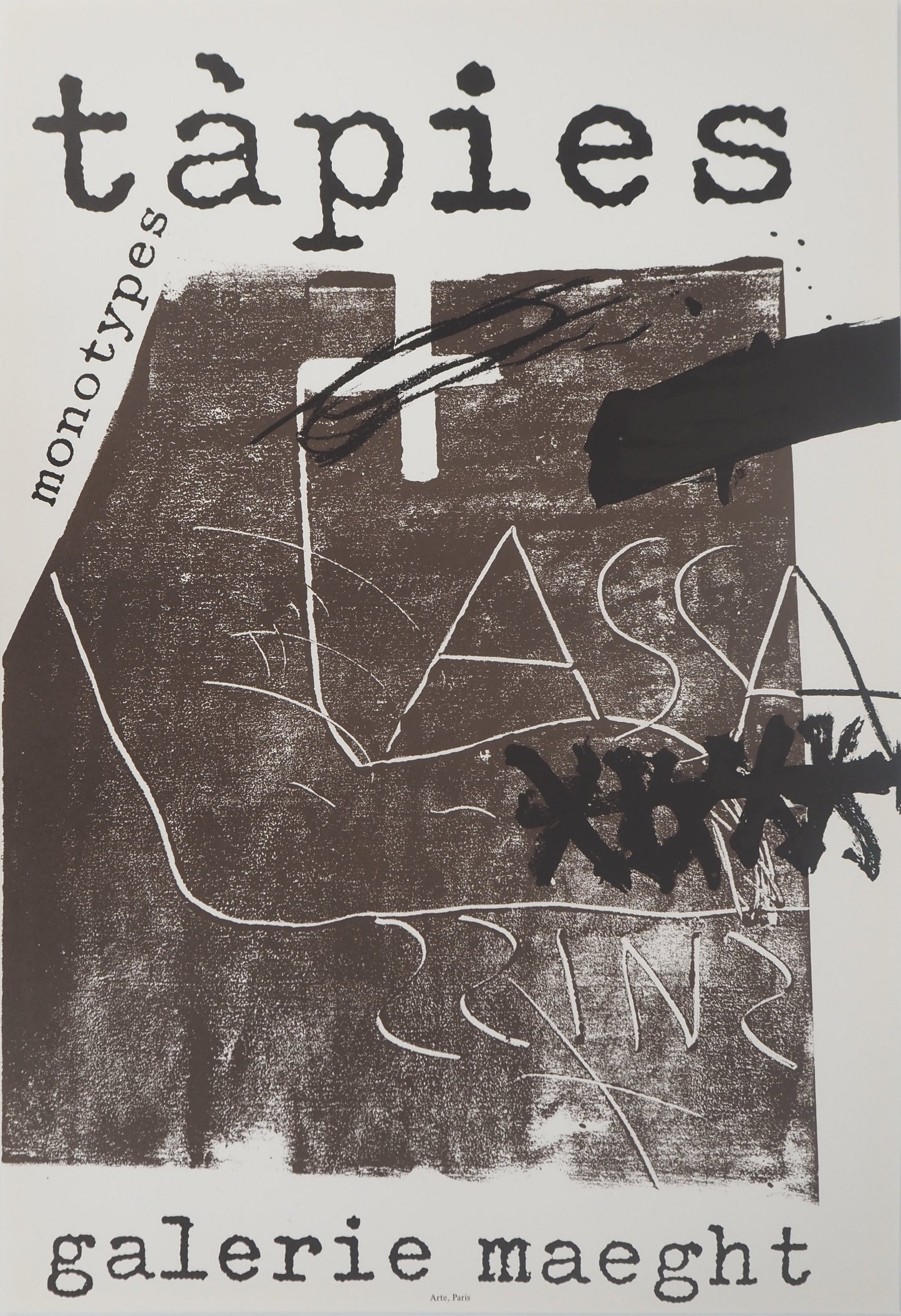 Antoni TAPIES : Monotypes - Lithographie originale