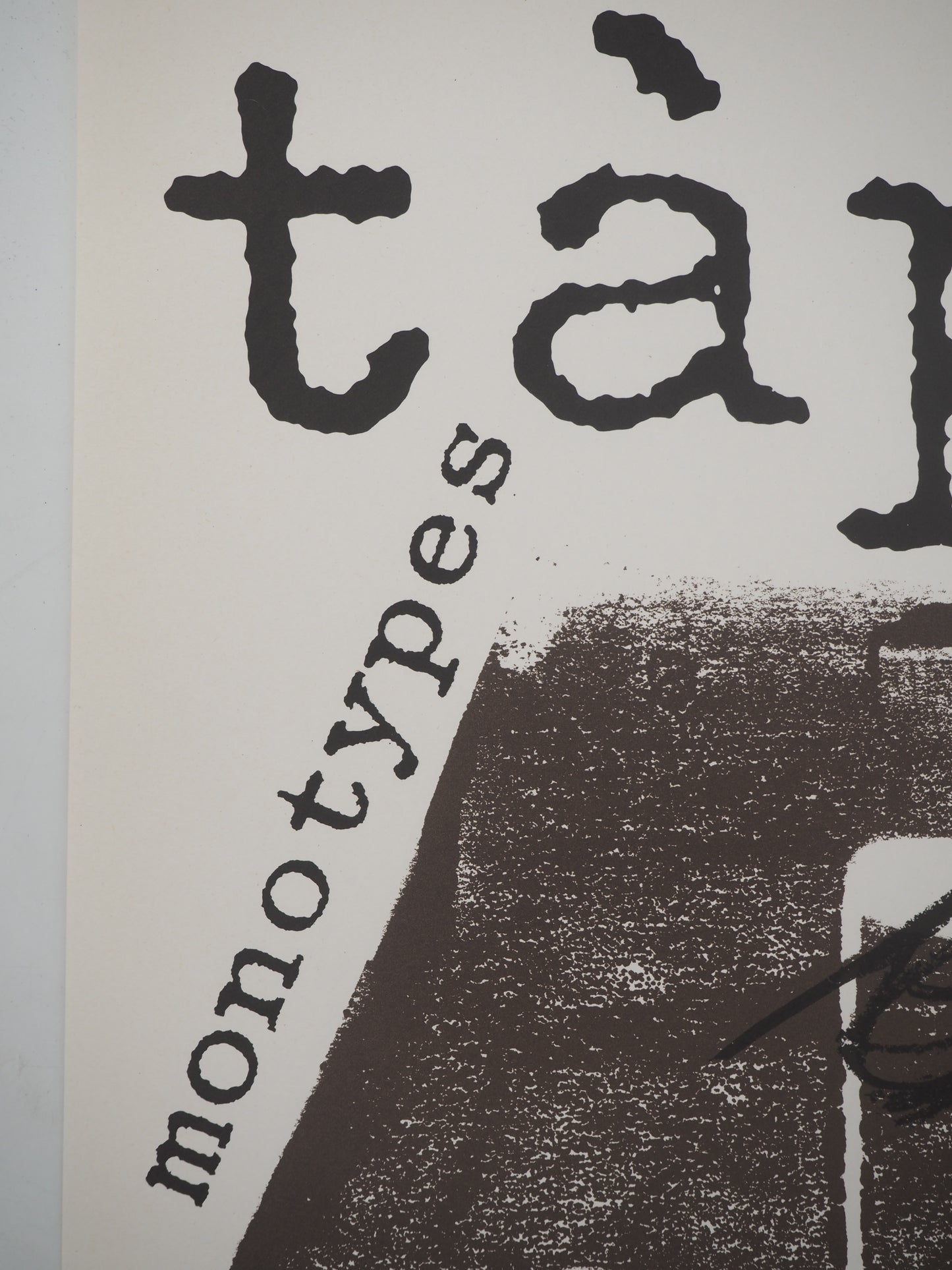 Antoni TAPIES : Monotypes - Lithographie originale