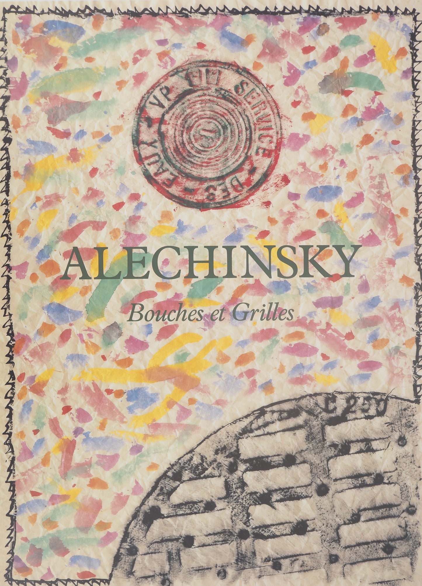 Pierre ALECHINSKY : Bouches et grilles - Affiche originale