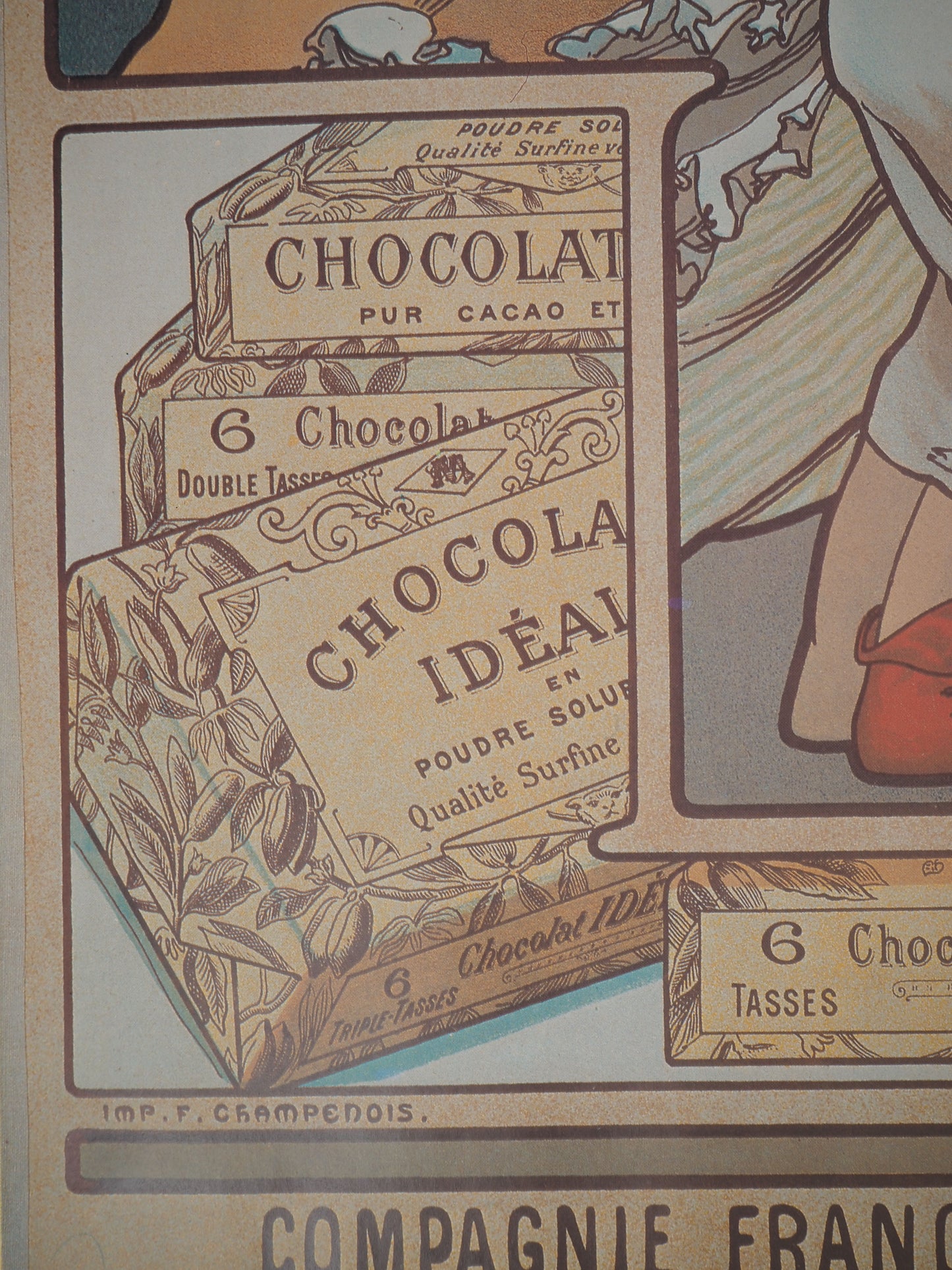 Alfons MUCHA : Chocolat idéal - Affiche signée