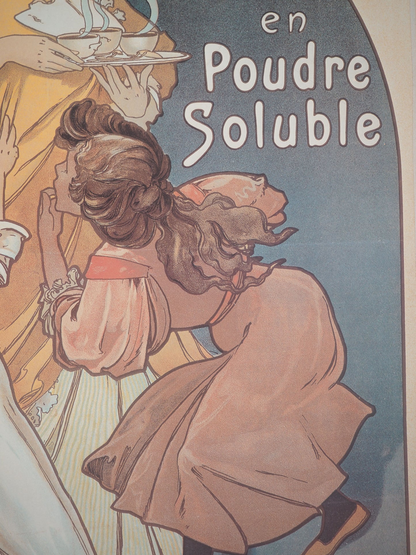 Alfons MUCHA : Chocolat idéal - Affiche signée
