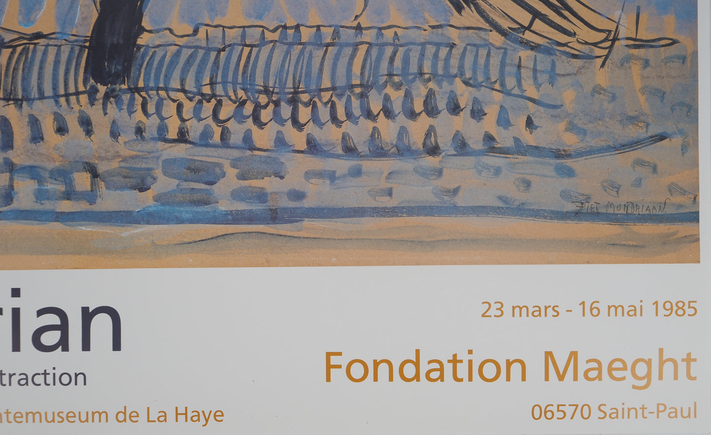 Piet MONDRIAN : Fondation Maeght Expo 1985 - Affiche originale