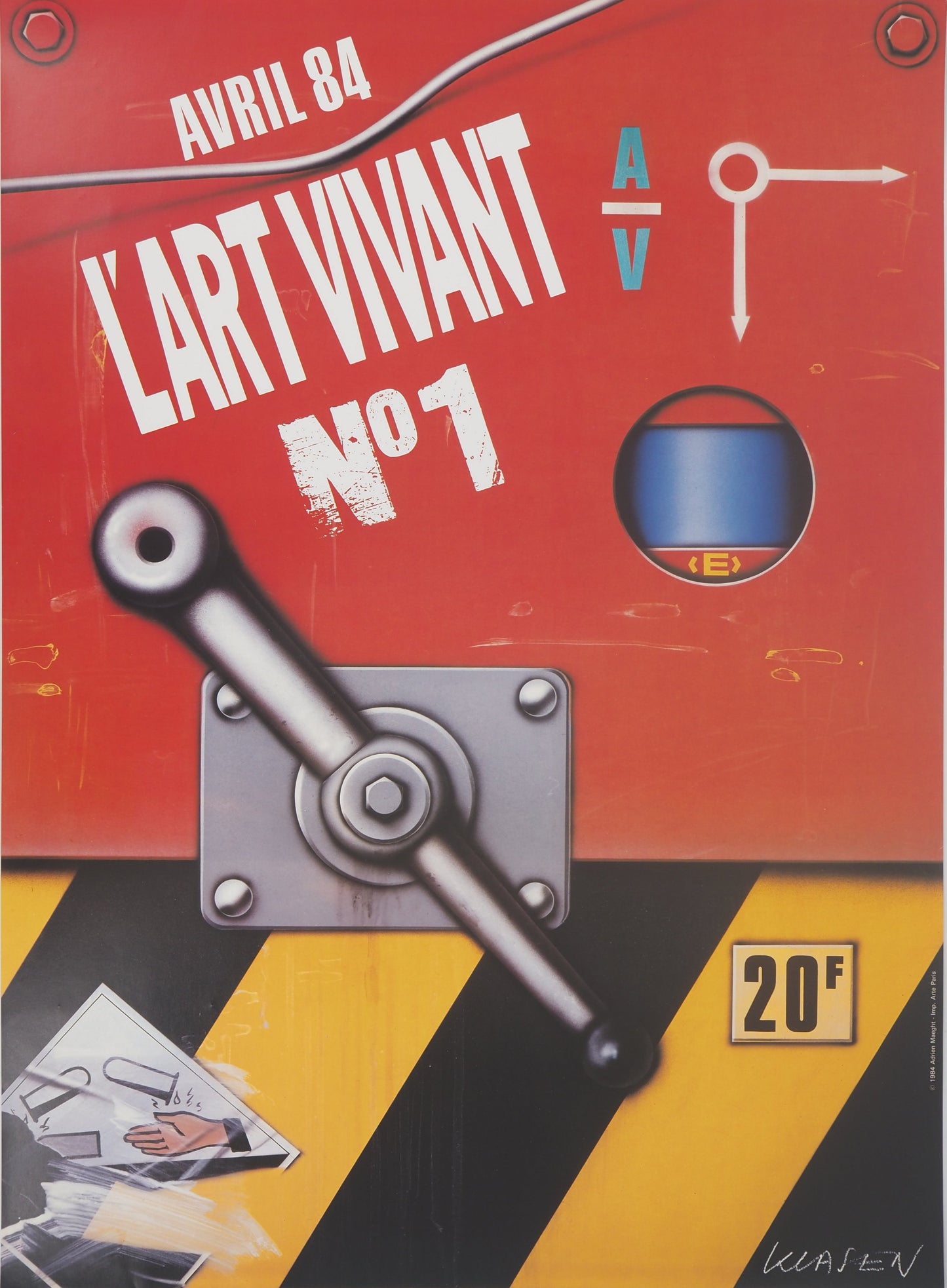 Peter KLASEN : L'Art vivant - Affiche originale