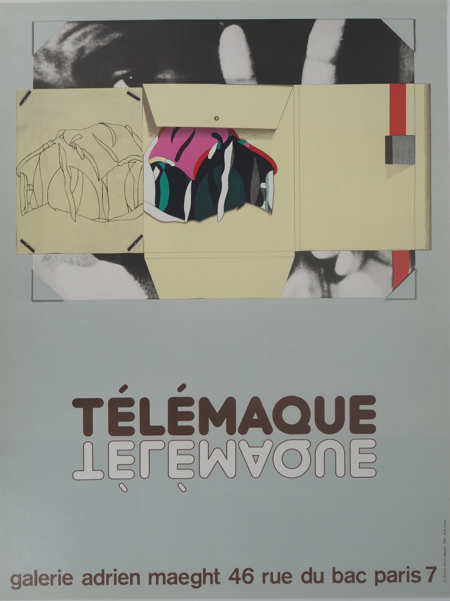 Hervé TELEMAQUE : V comme ... - Affiche originale