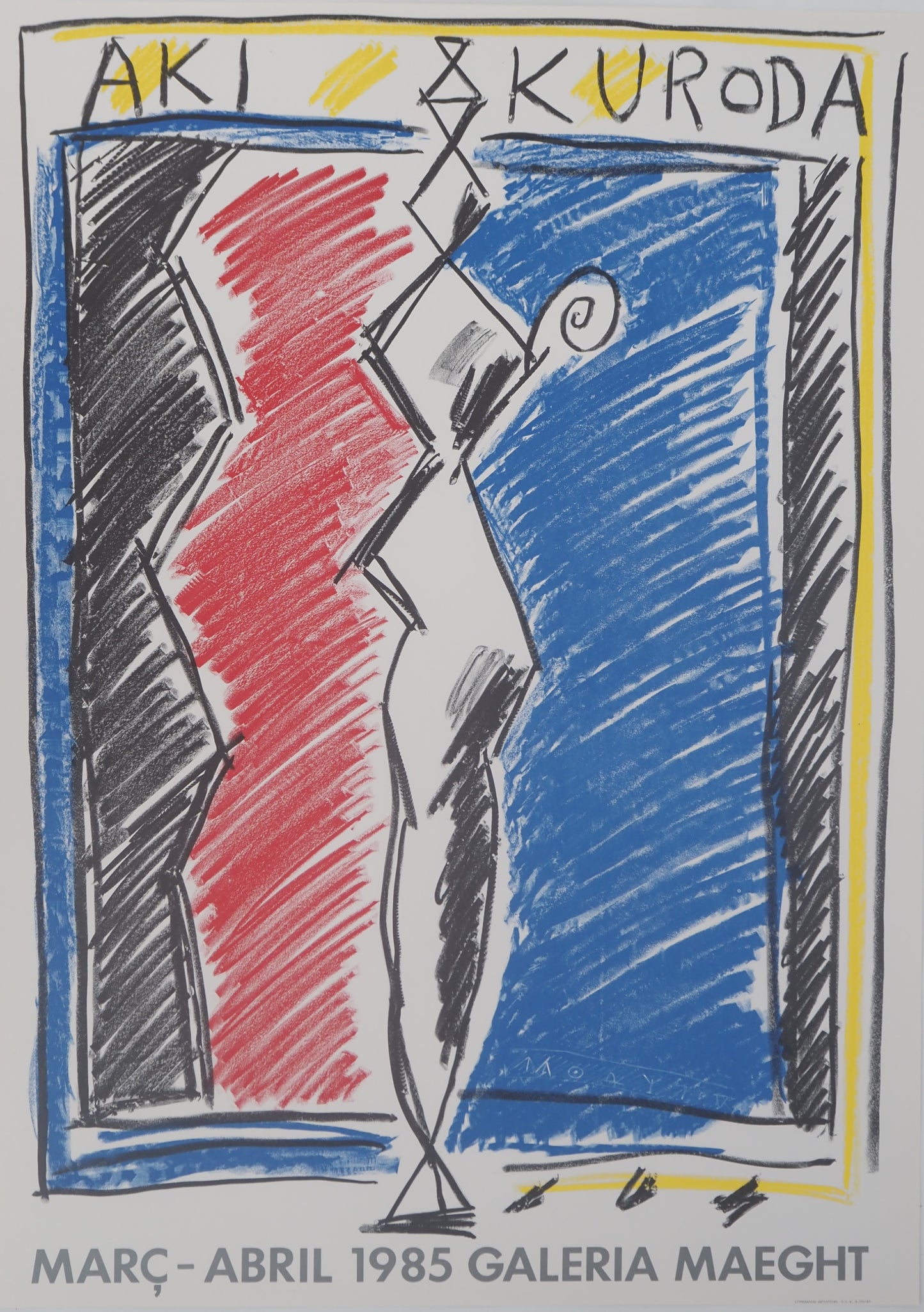 Aki KURODA : Femme en soirée - Lithographie originale signée
