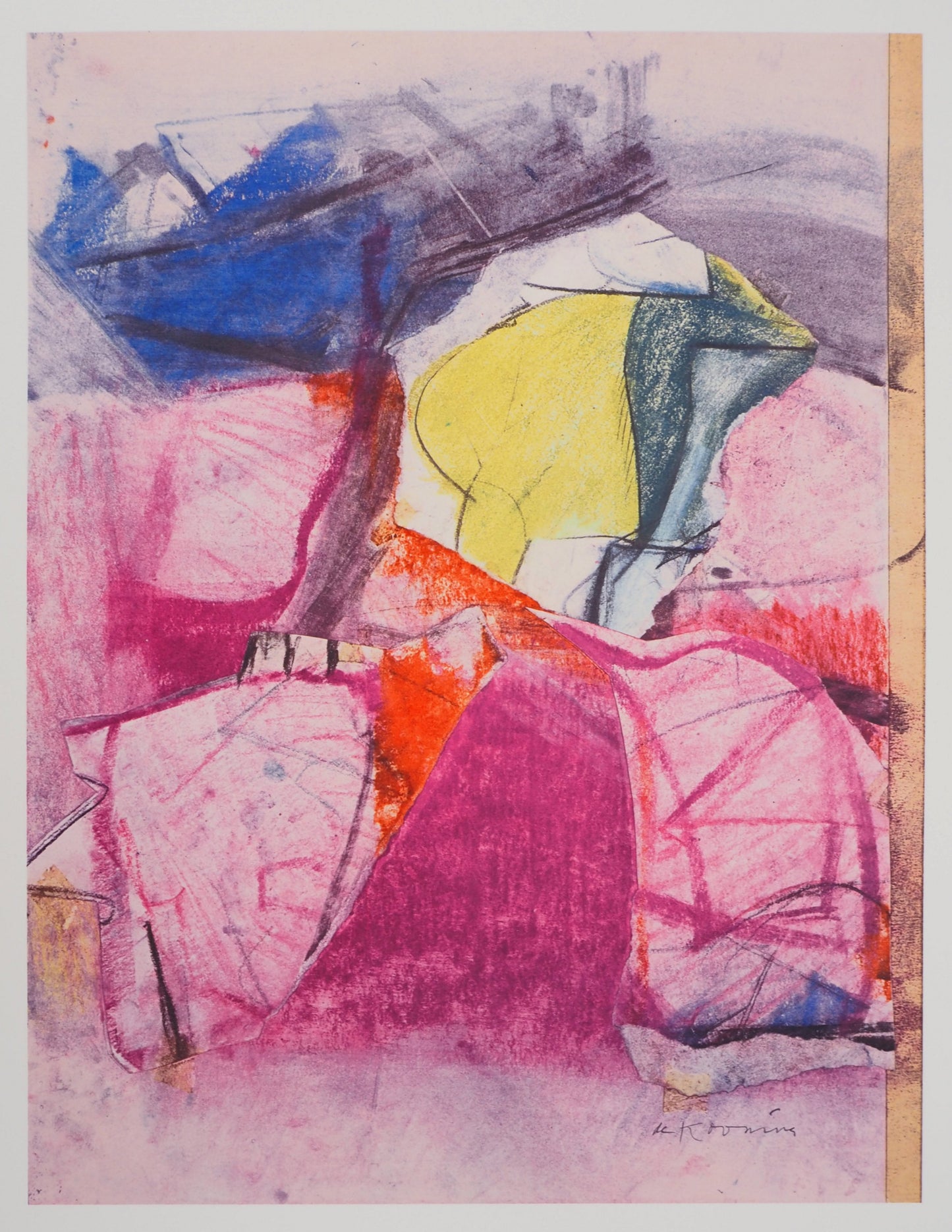Willem DE KOONING : Paysage fauve - Lithographie signée