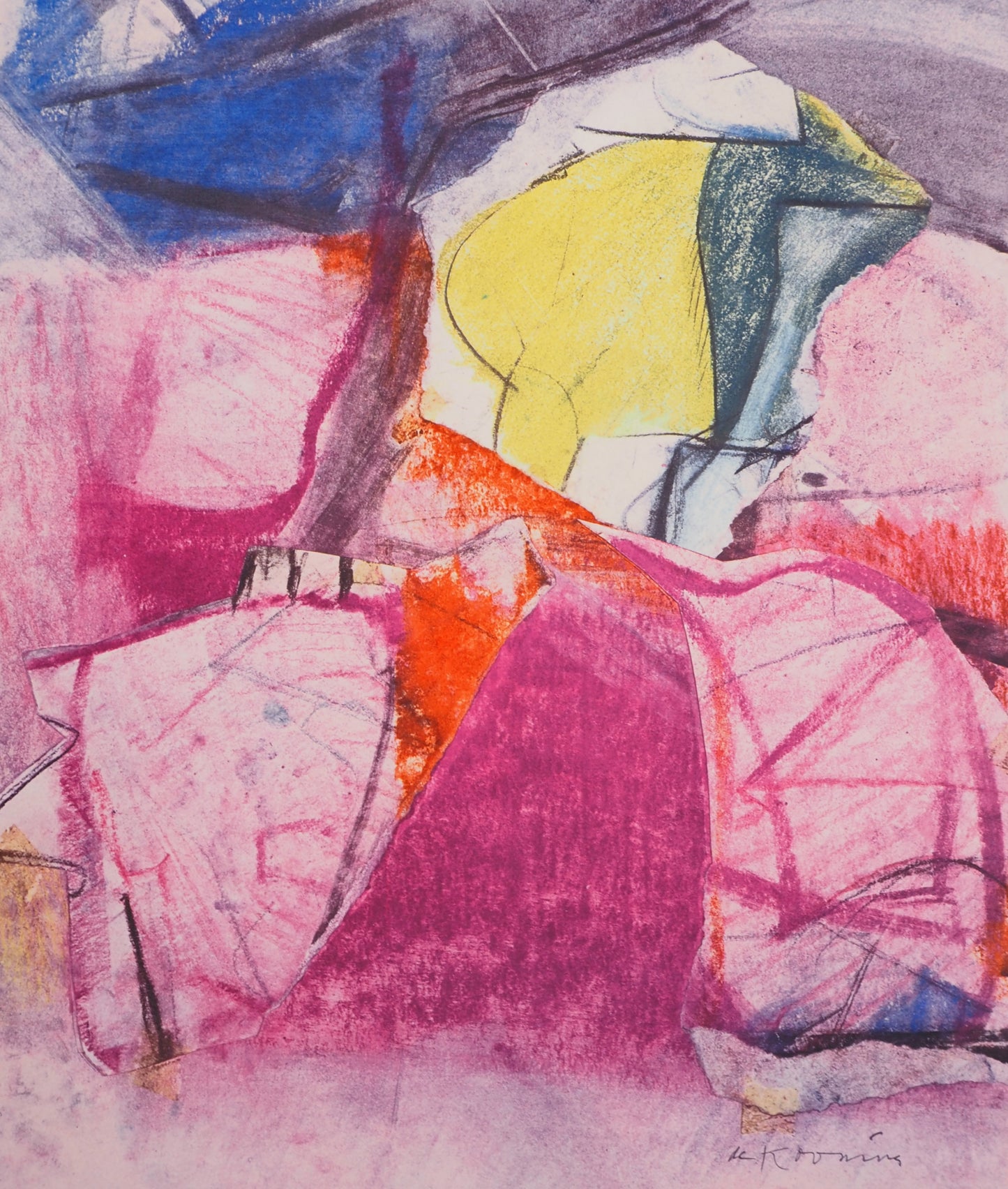 Willem DE KOONING : Paysage fauve - Lithographie signée