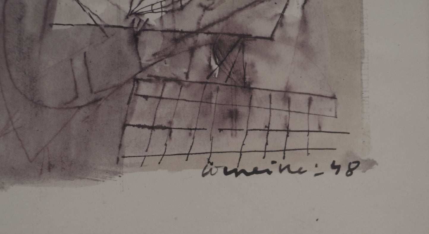 Guillaume CORNEILLE : Le miroir - Lithographie signée