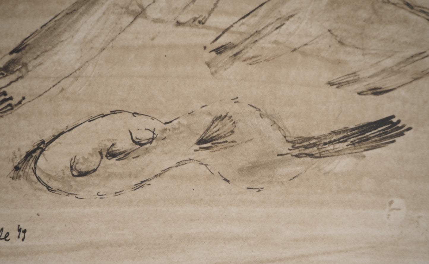 Guillaume CORNEILLE : La guitare oubliée - Lithographie signée