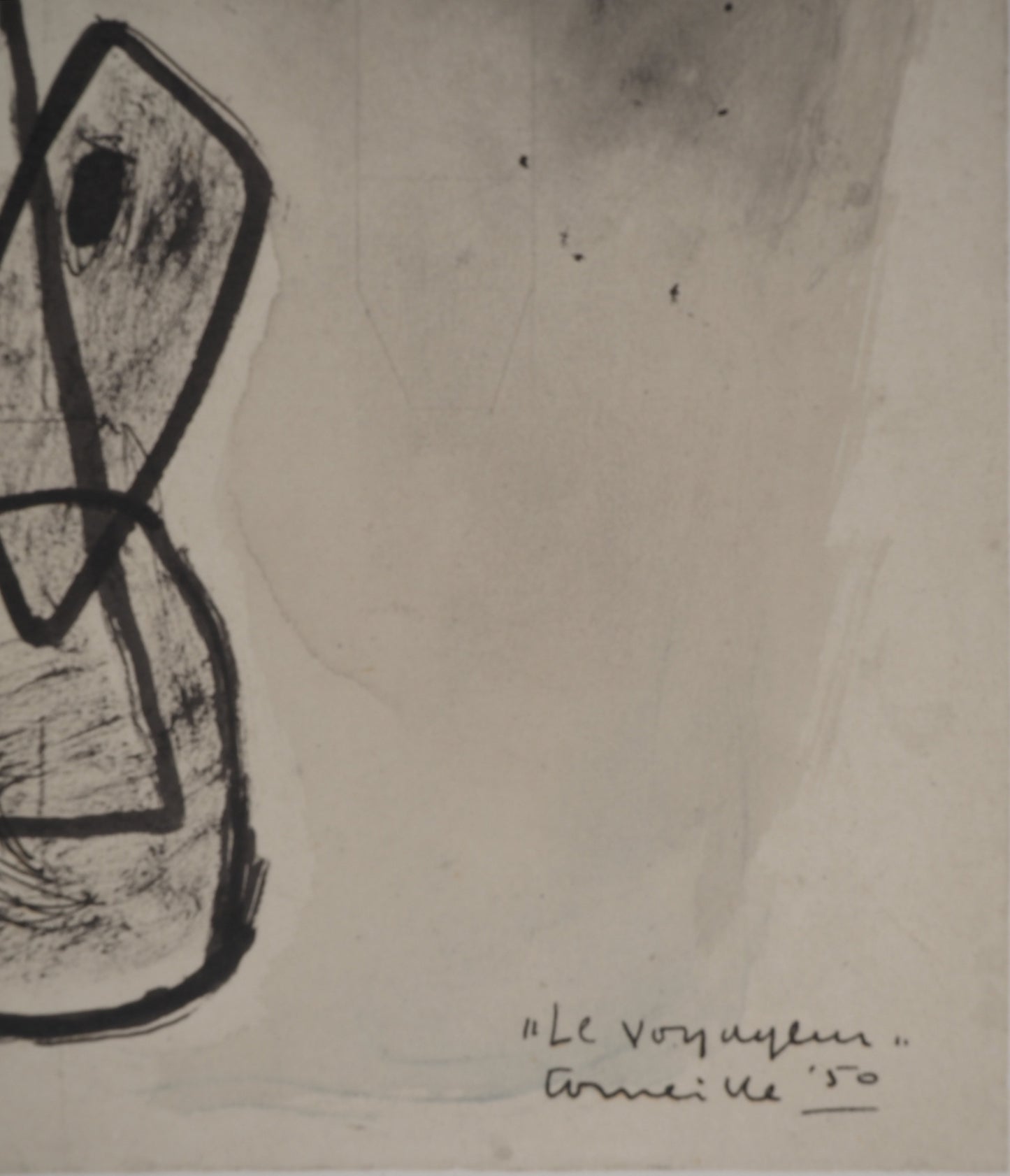 Guillaume CORNEILLE : Le voyageur - Lithographie signée
