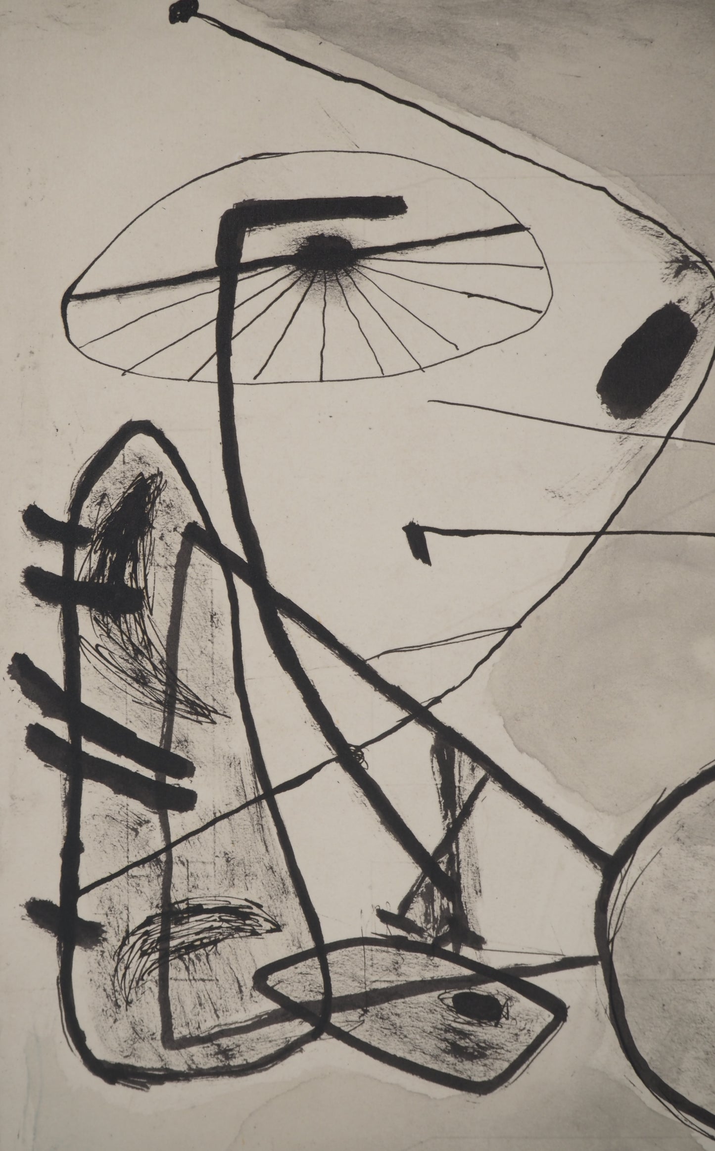 Guillaume CORNEILLE : Le voyageur - Lithographie signée