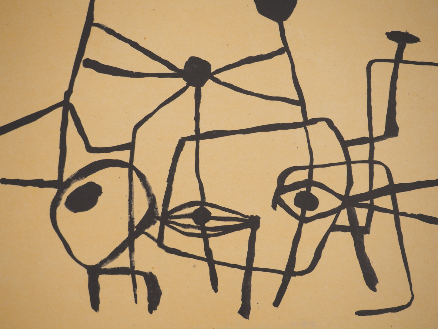 Guillaume CORNEILLE : Enfants et bicyclettes - Lithographie signée