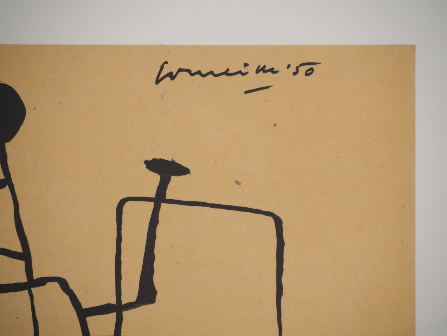 Guillaume CORNEILLE : Enfants et bicyclettes - Lithographie signée