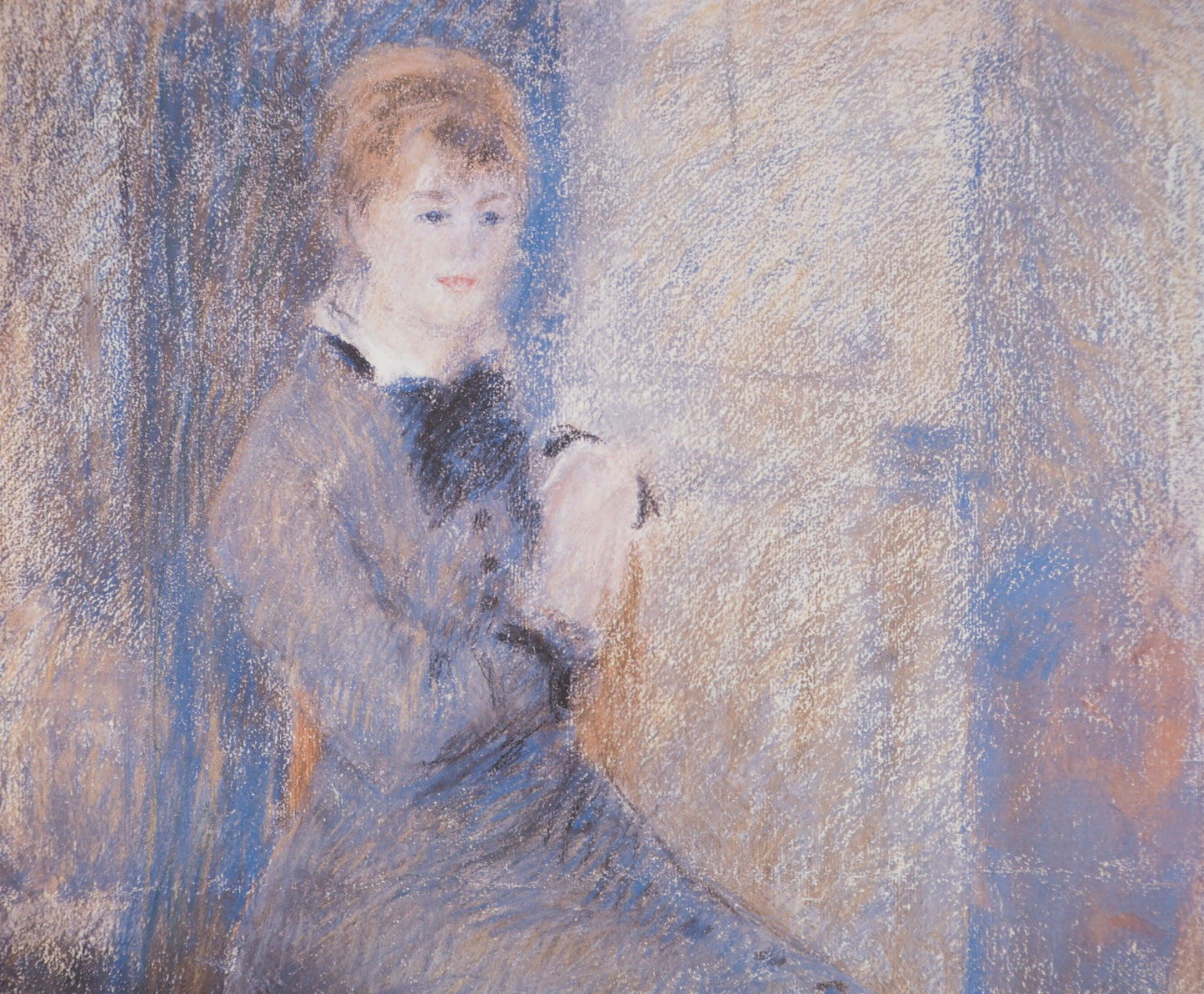 Pierre Auguste RENOIR : Jeune Femme en robe bleue - Lithographie signée