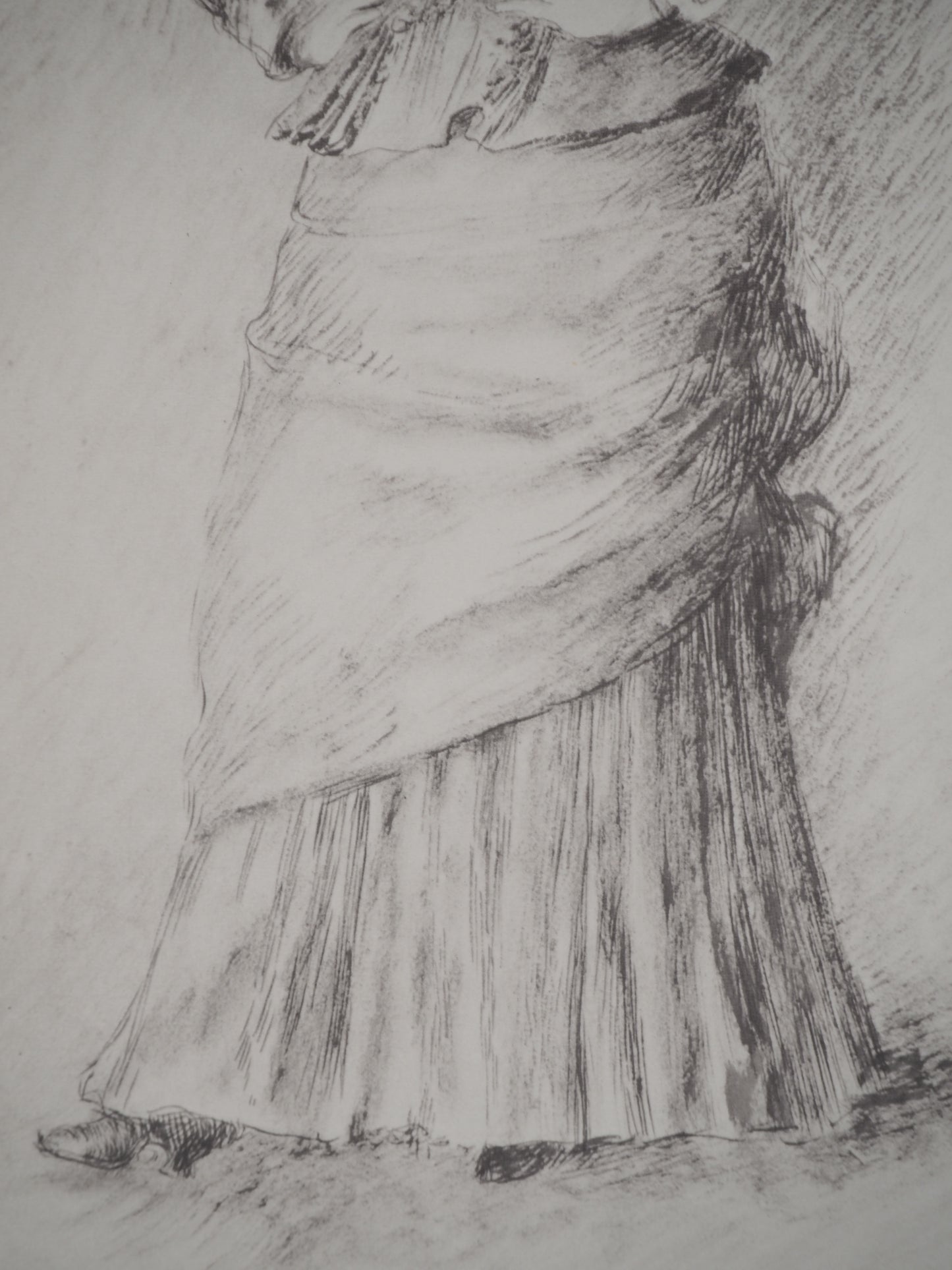 Pierre Auguste RENOIR : Femme au chapeau fleuri - Lithographie