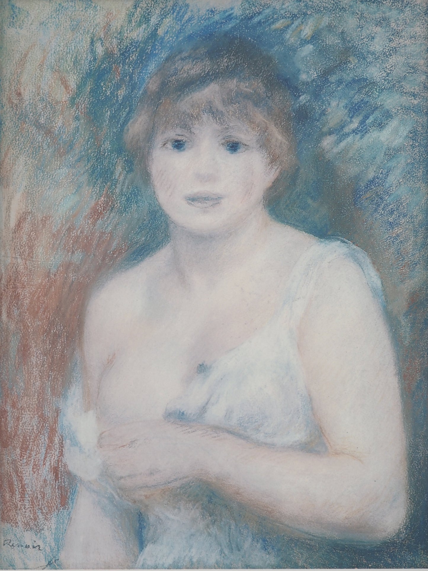 Pierre Auguste RENOIR : Portrait de Jeanne Samary - Lithographie signée