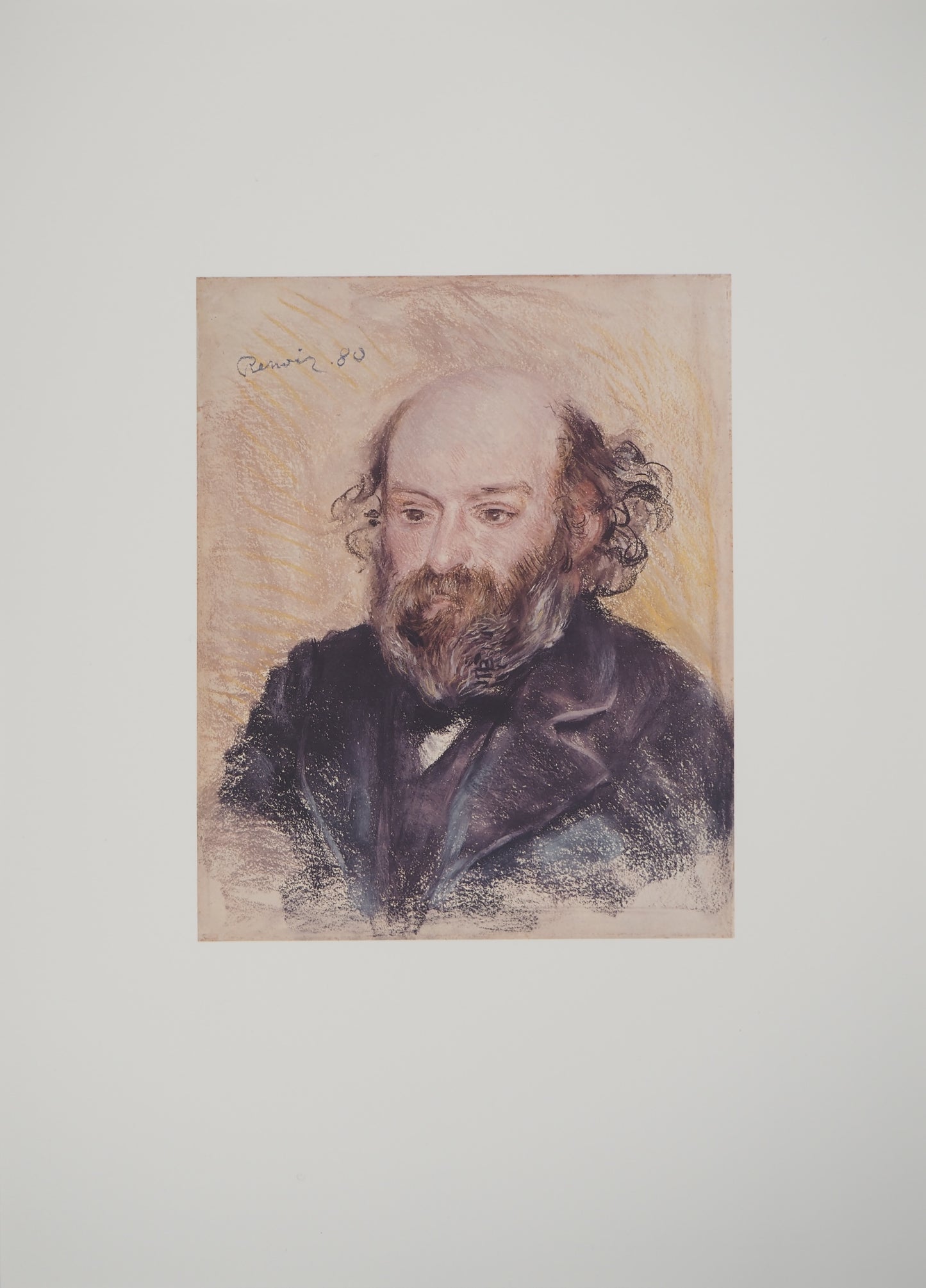 Pierre Auguste RENOIR : Paul Cézanne - Lithographie signée