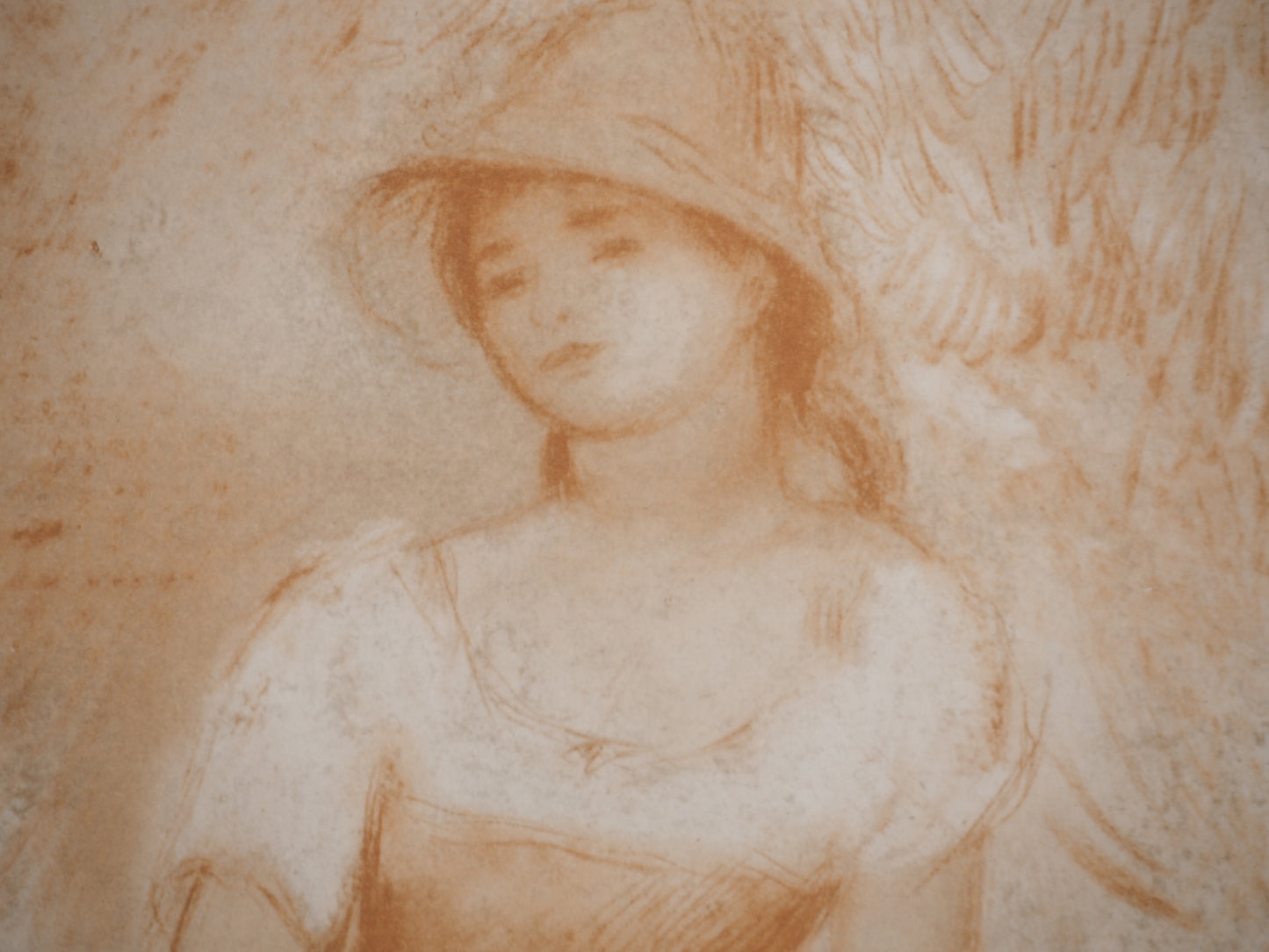 Pierre Auguste RENOIR : Femme durant la moisson - Lithographie signée