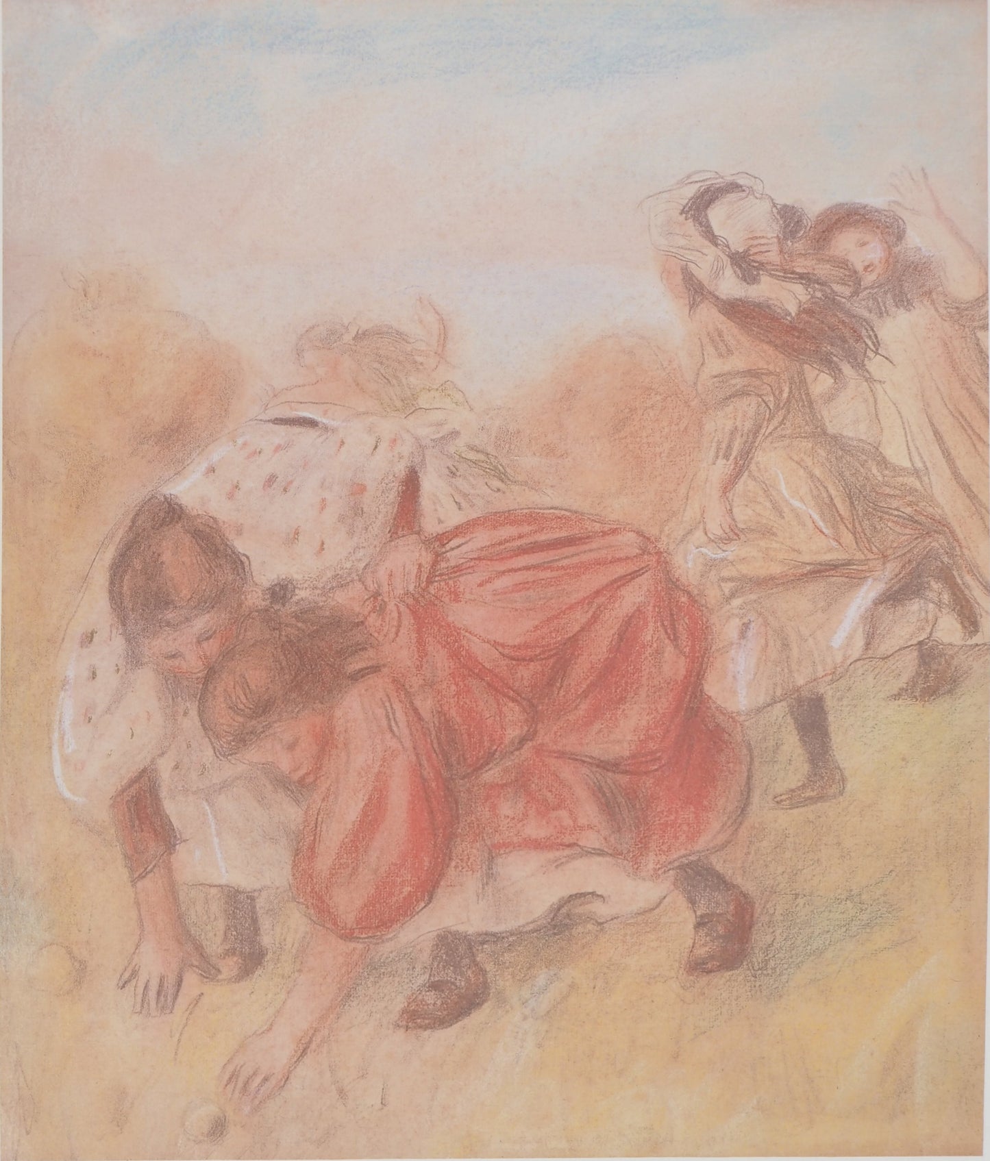 Pierre Auguste RENOIR : Jeunes filles jouant à la balle - Lithographie