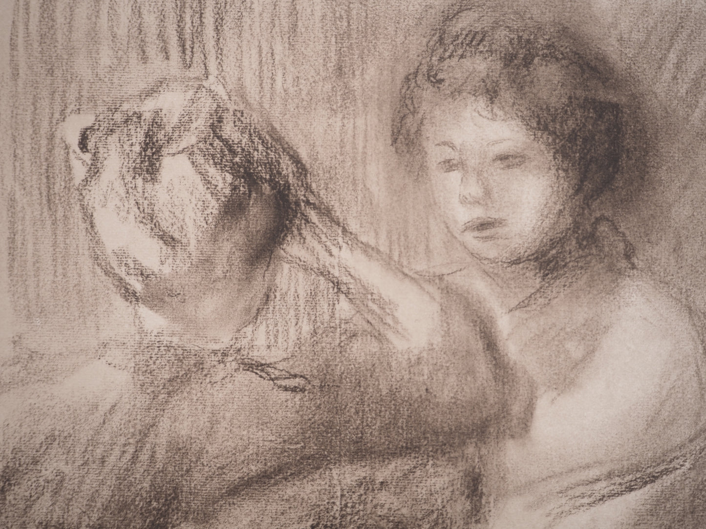 Pierre Auguste RENOIR : Conversation entre amies - Lithographie signée