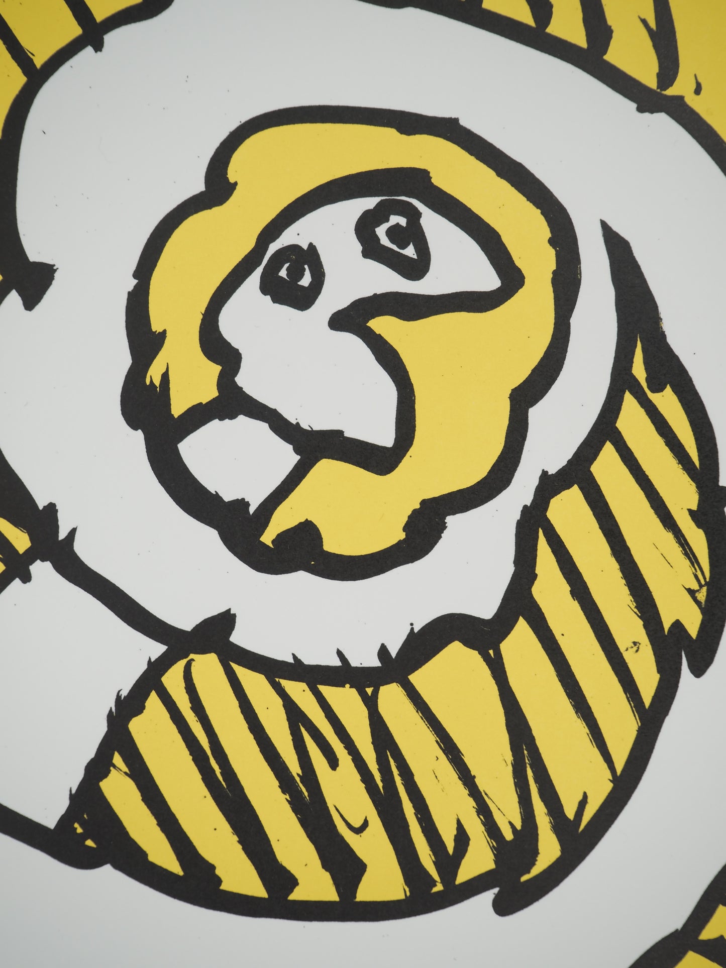 Pierre ALECHINSKY : Festival d'automne (Jaune) - Lithographie en couleurs