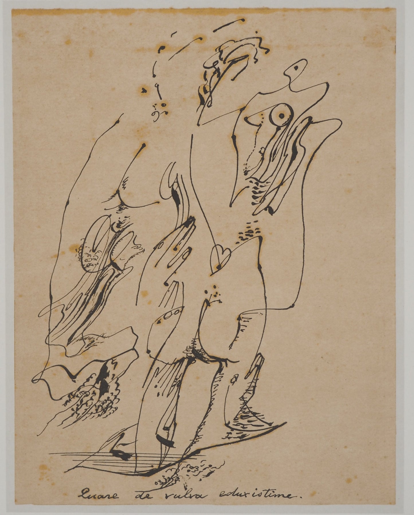 André MASSON : Dessin Abstrait - Lithographie