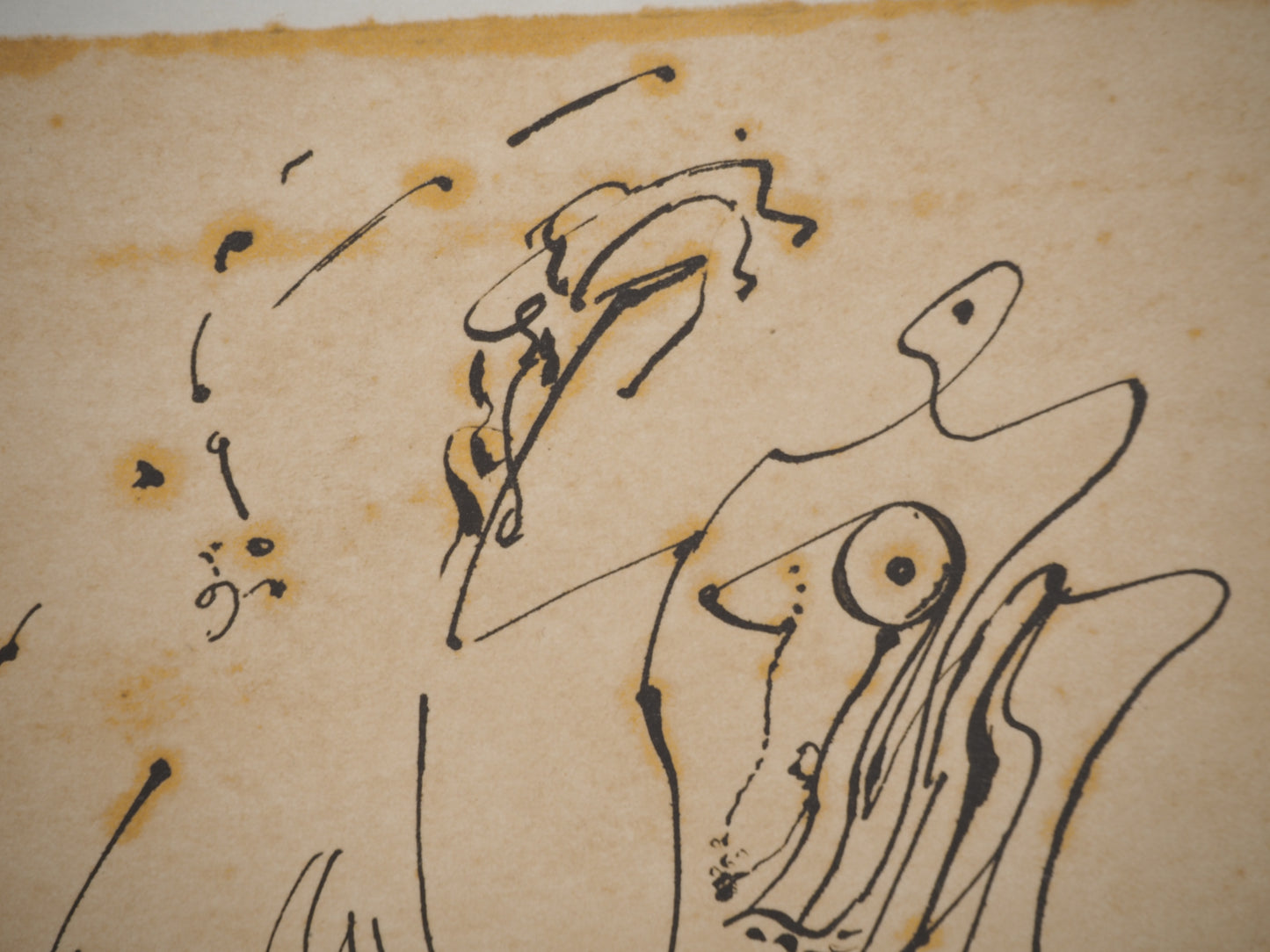 André MASSON : Dessin Abstrait - Lithographie