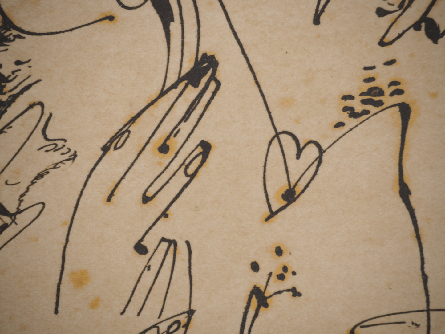 André MASSON : Dessin Abstrait - Lithographie