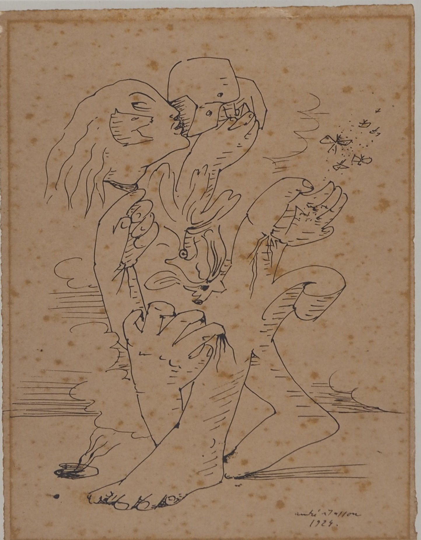 André MASSON : Dessin Automatique - Lithographie signée