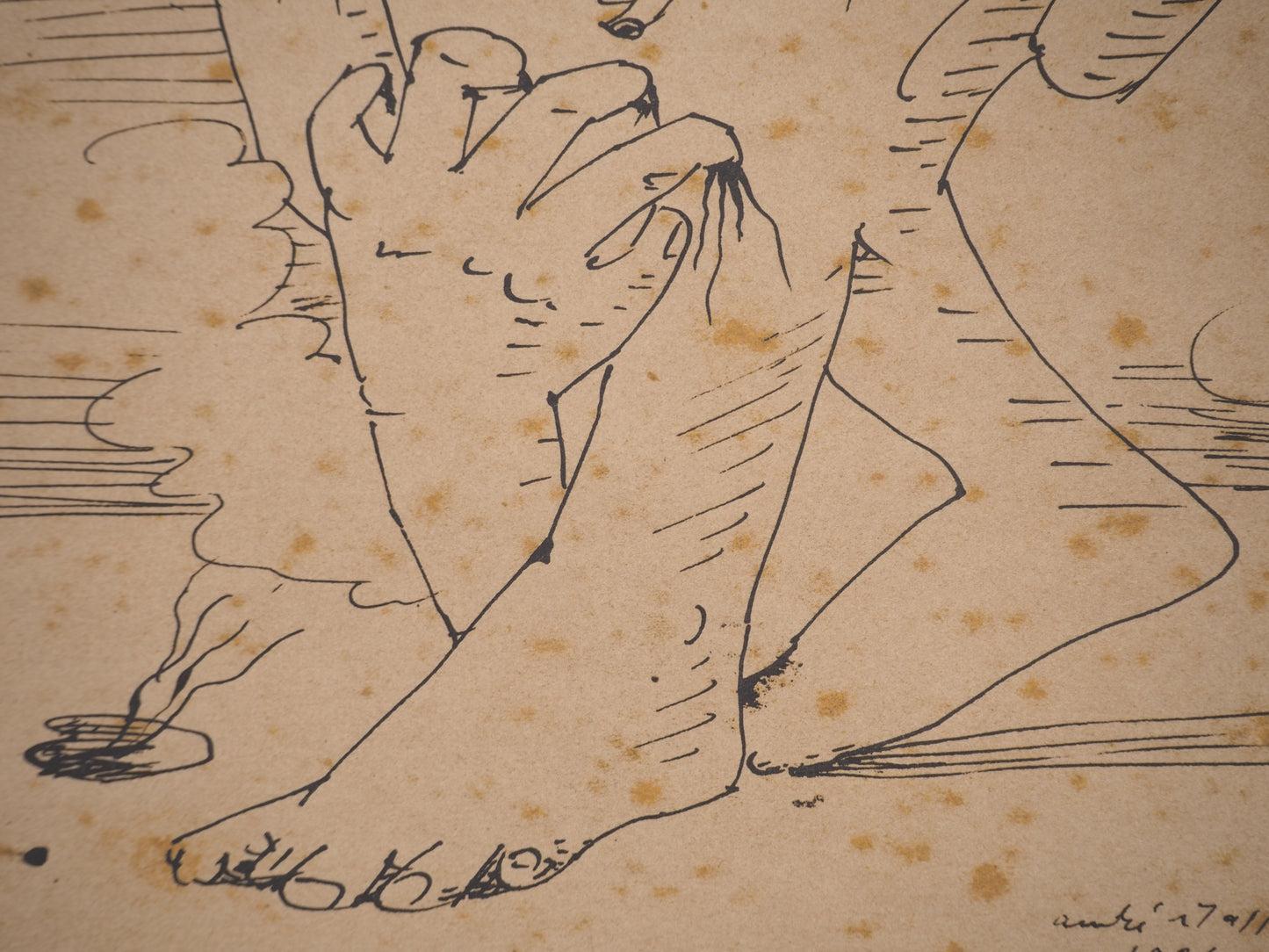 André MASSON : Dessin Automatique - Lithographie signée