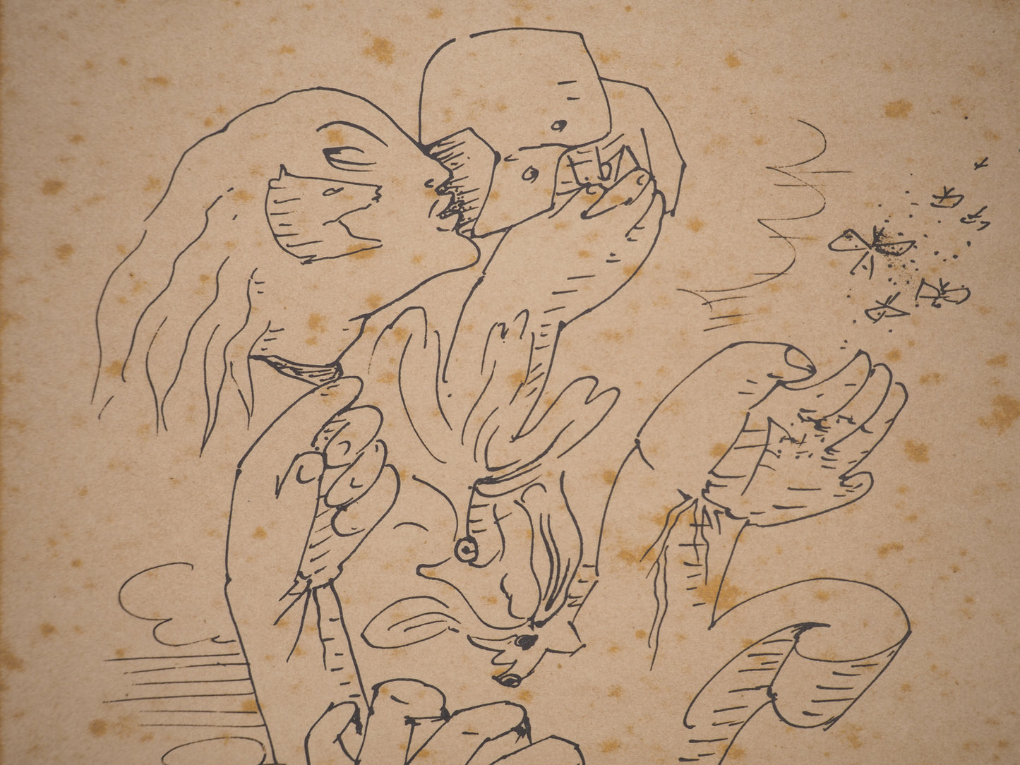 André MASSON : Dessin Automatique - Lithographie signée