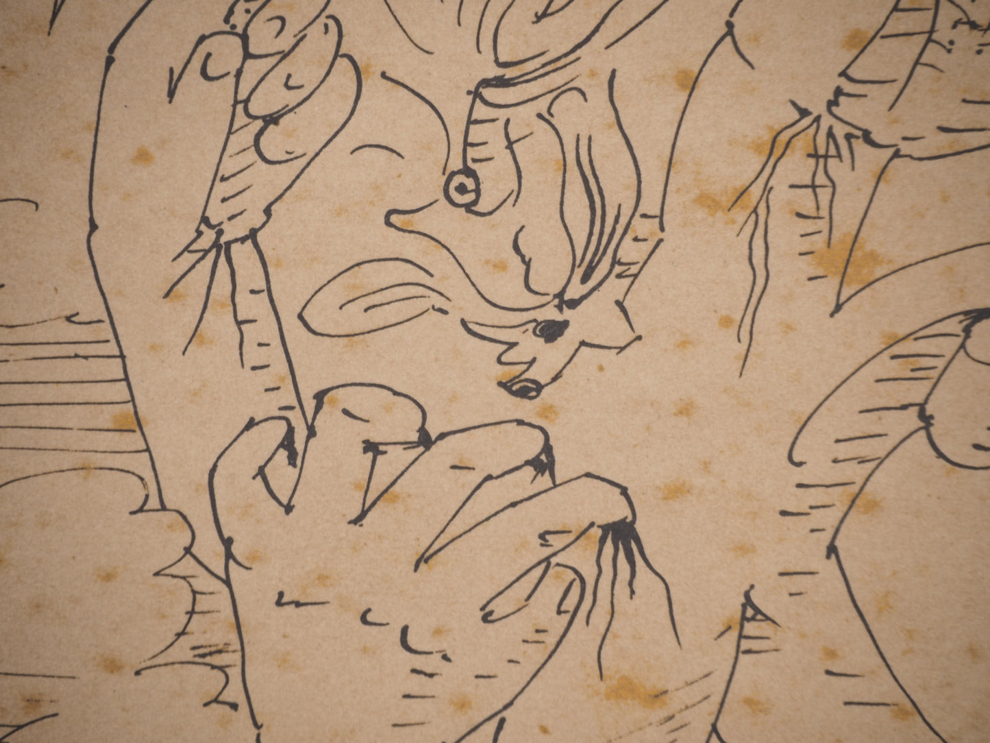 André MASSON : Dessin Automatique - Lithographie signée