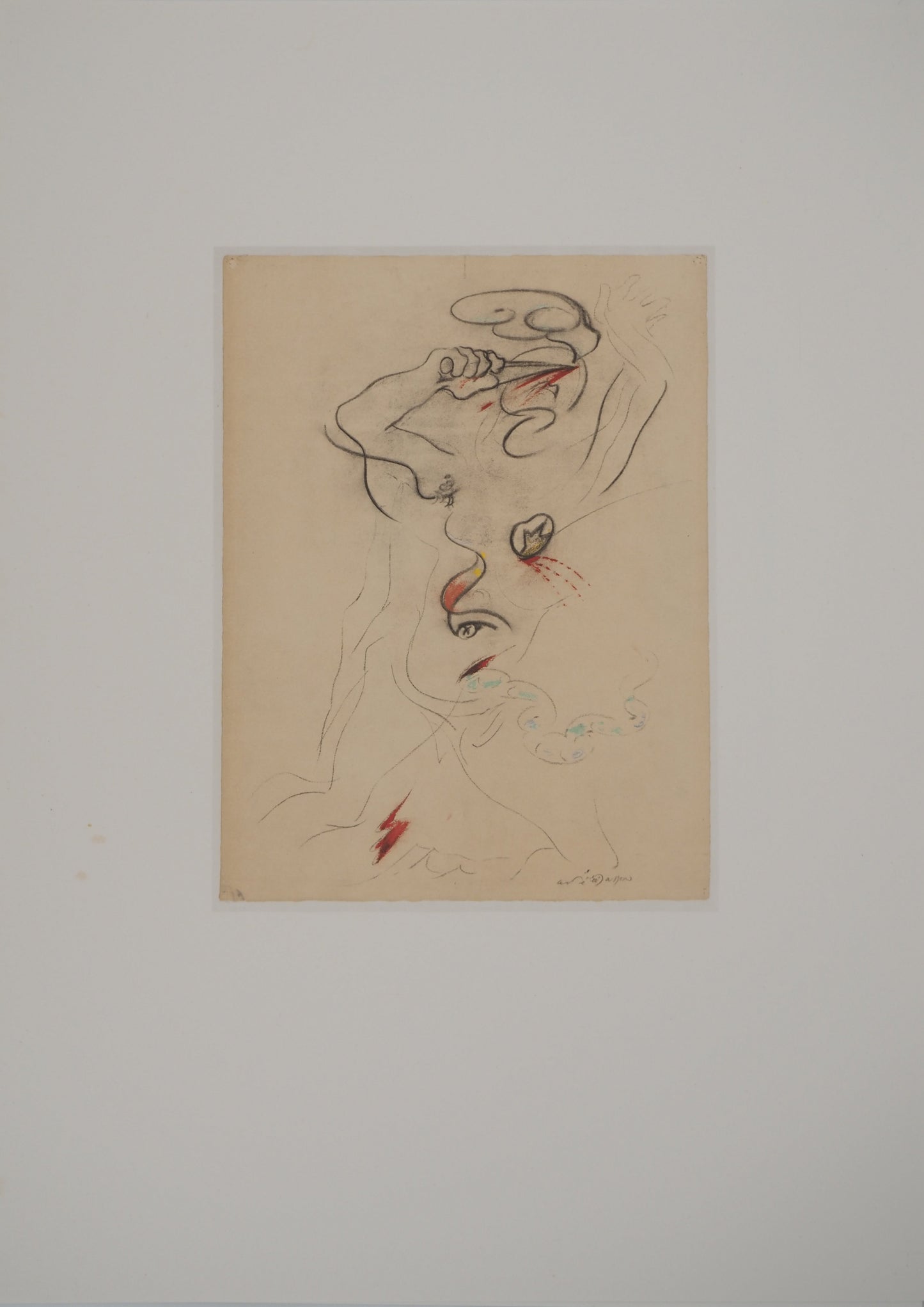 André MASSON : La Honte - Lithographie signée
