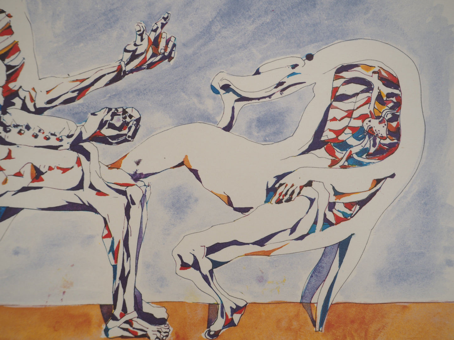 André MASSON : Conversation de meubles - Lithographie signée