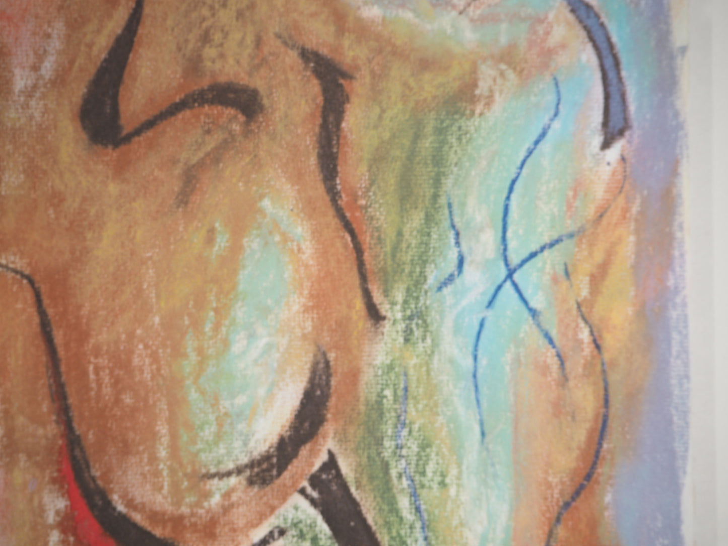 André MASSON : Nu bleu - Lithographie signée