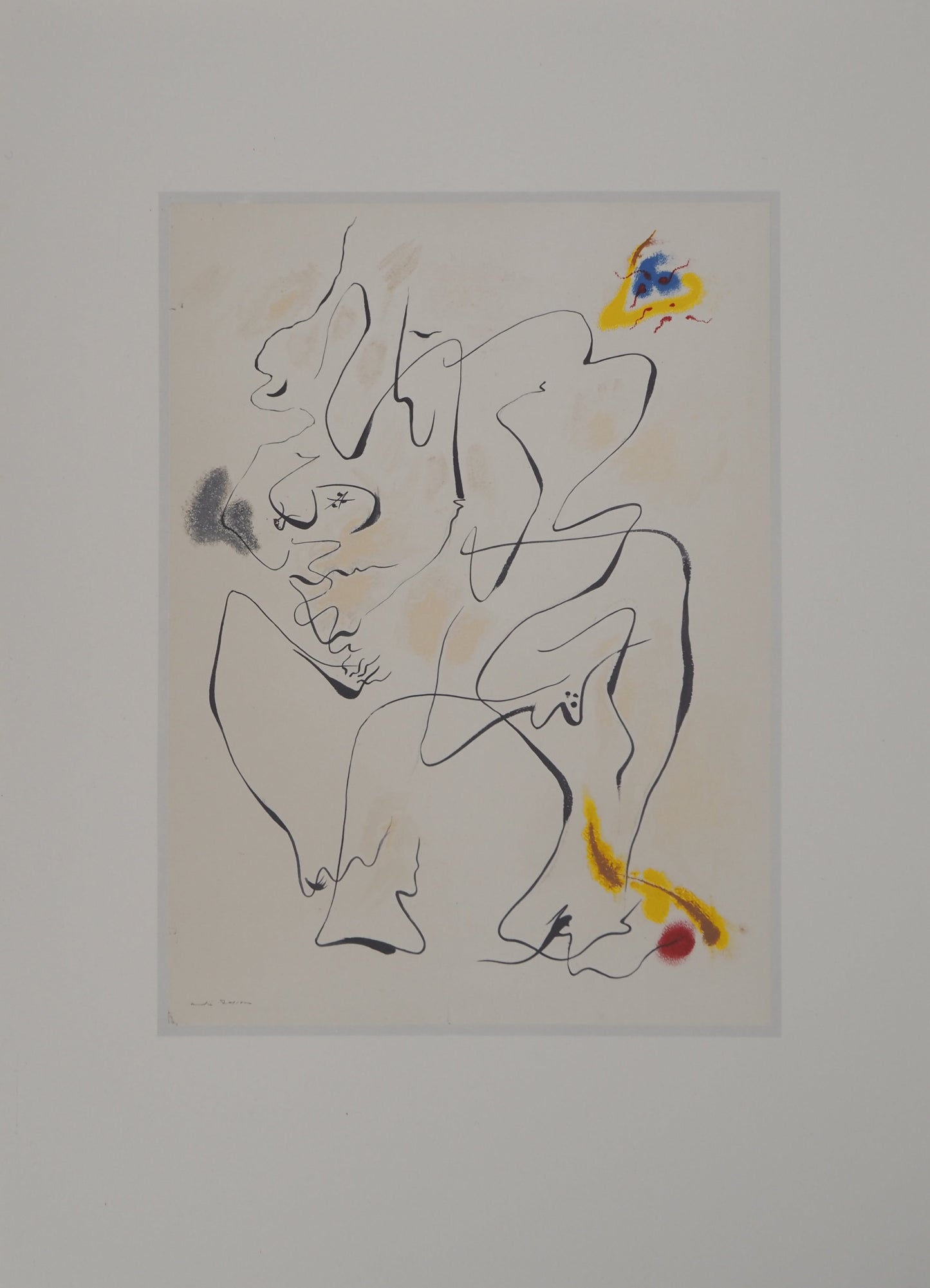 André MASSON : Couple amoureux - Lithographie signée