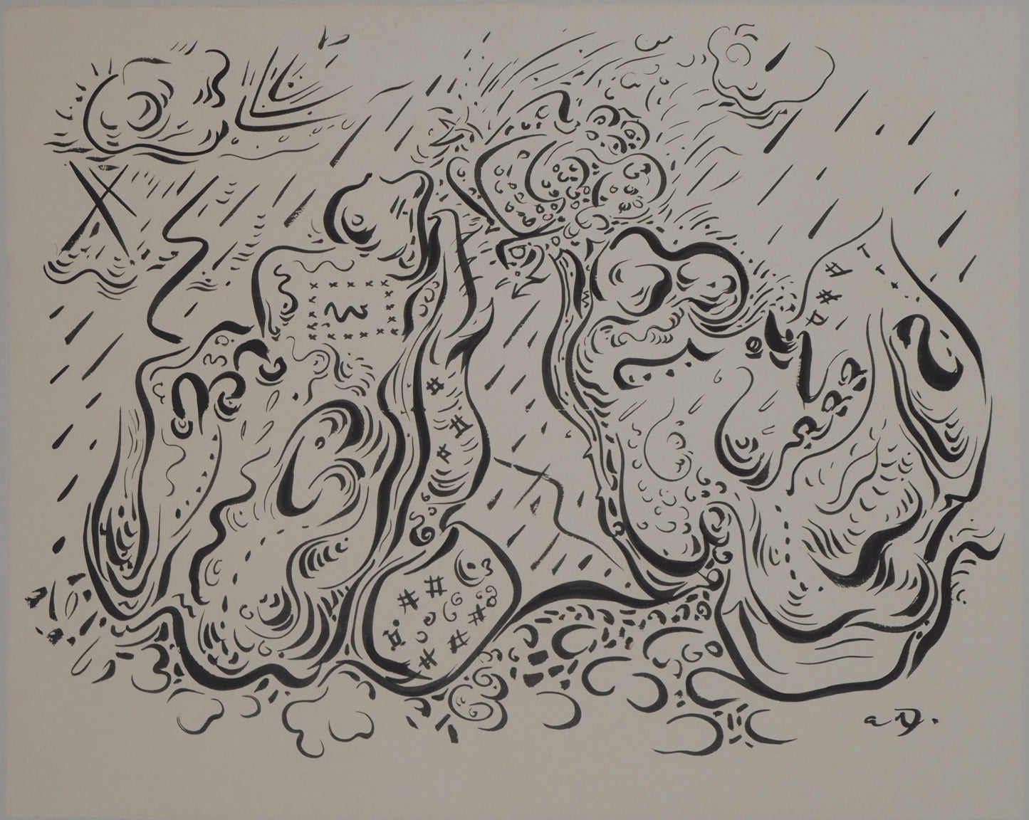 André MASSON : Les vieux souliers - Lithographie signée