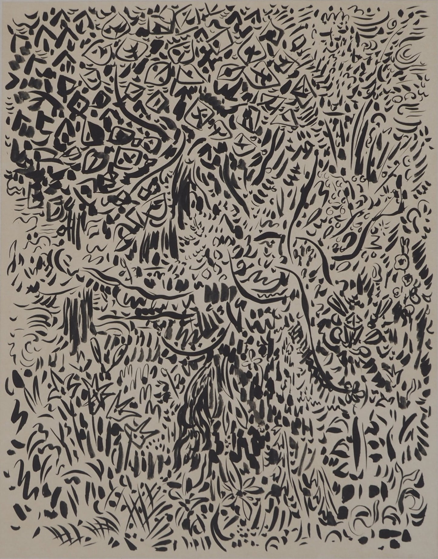 André MASSON : Arbres dans la forêt - Lithographie