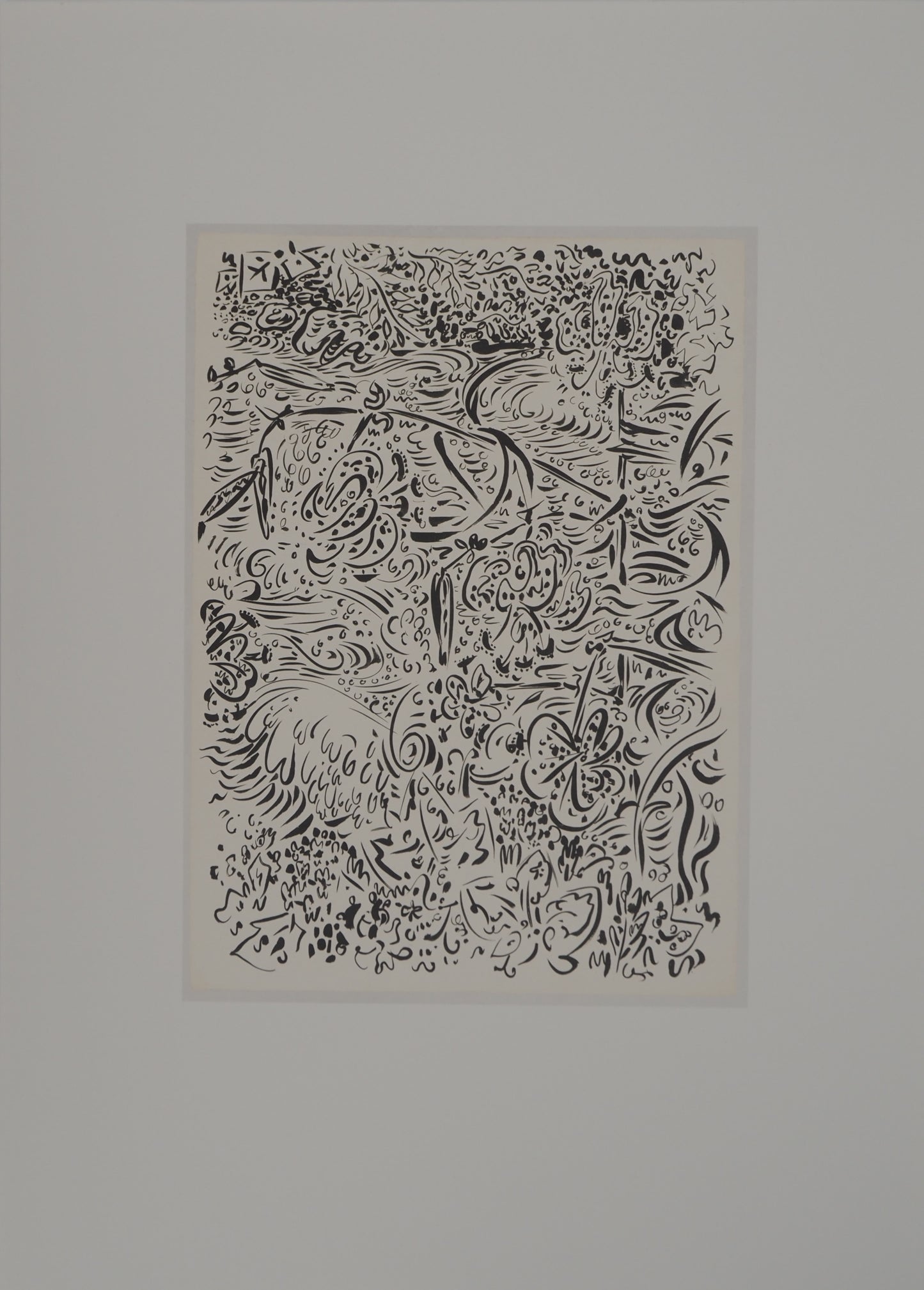 André MASSON : Fleurs et torrent - Lithographie