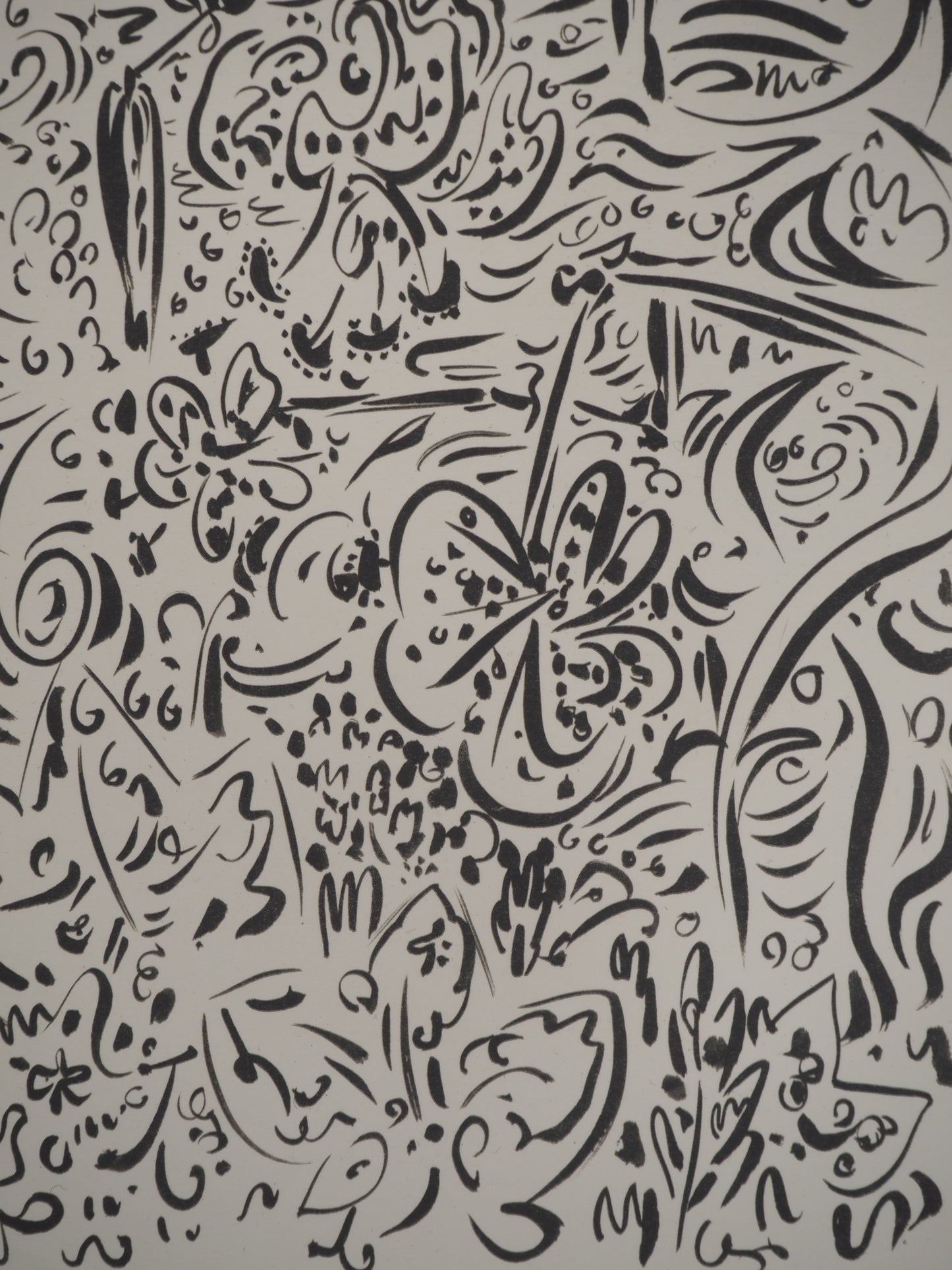 André MASSON : Fleurs et torrent - Lithographie