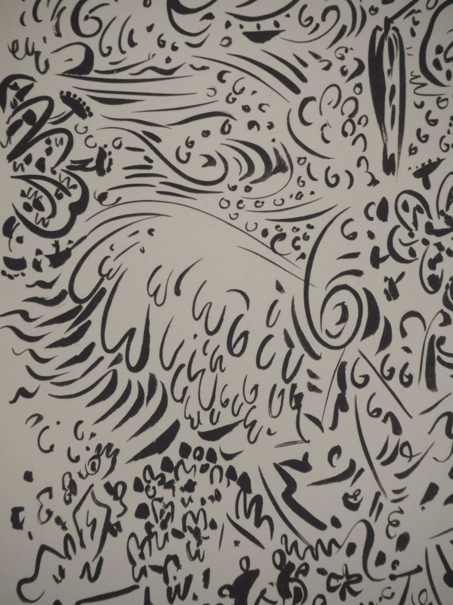 André MASSON : Fleurs et torrent - Lithographie