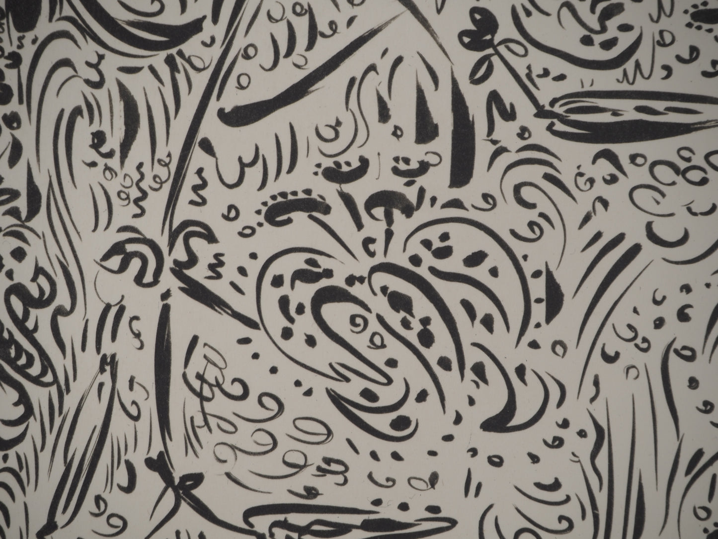 André MASSON : Fleurs et torrent - Lithographie