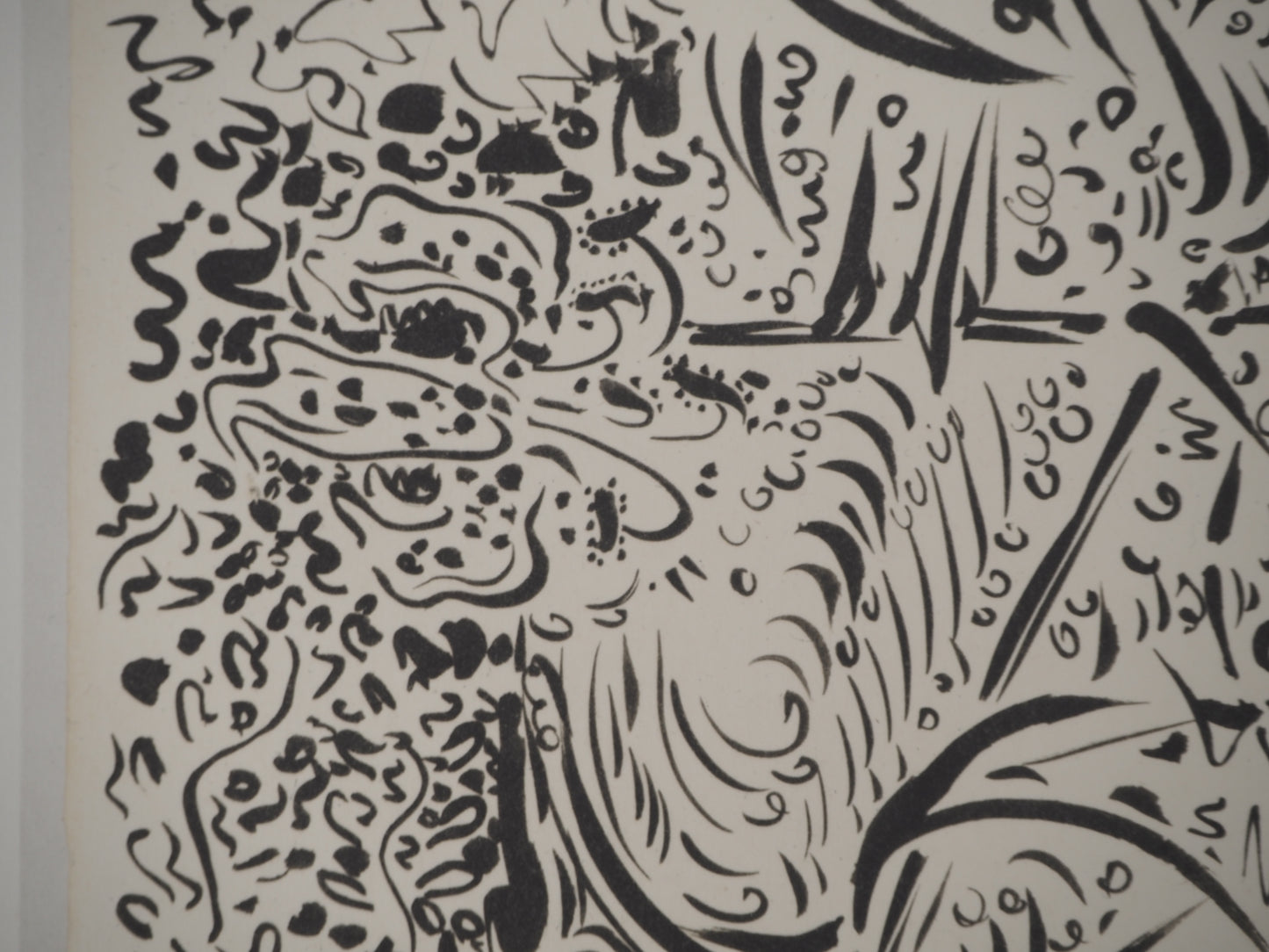 André MASSON : Fleurs et torrent - Lithographie