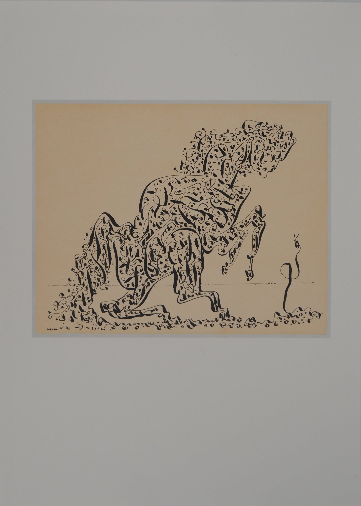 André MASSON : La chimère au serpent - Lithographie signée