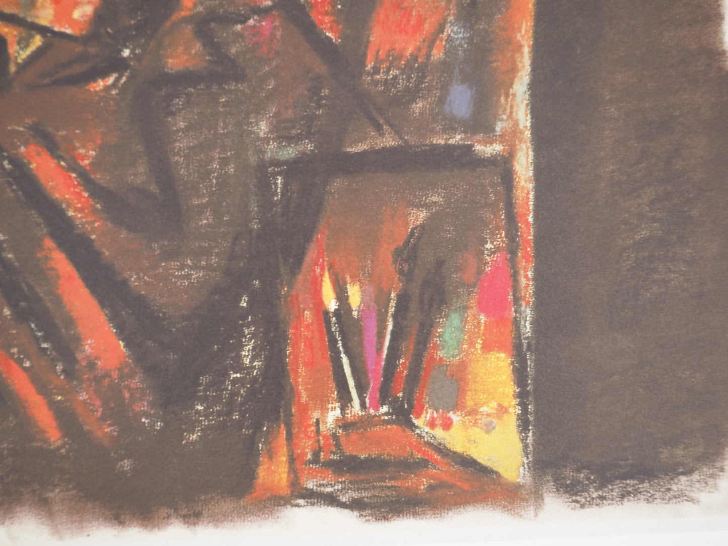 André MASSON : Autoportrait au chevalet - Lithographie